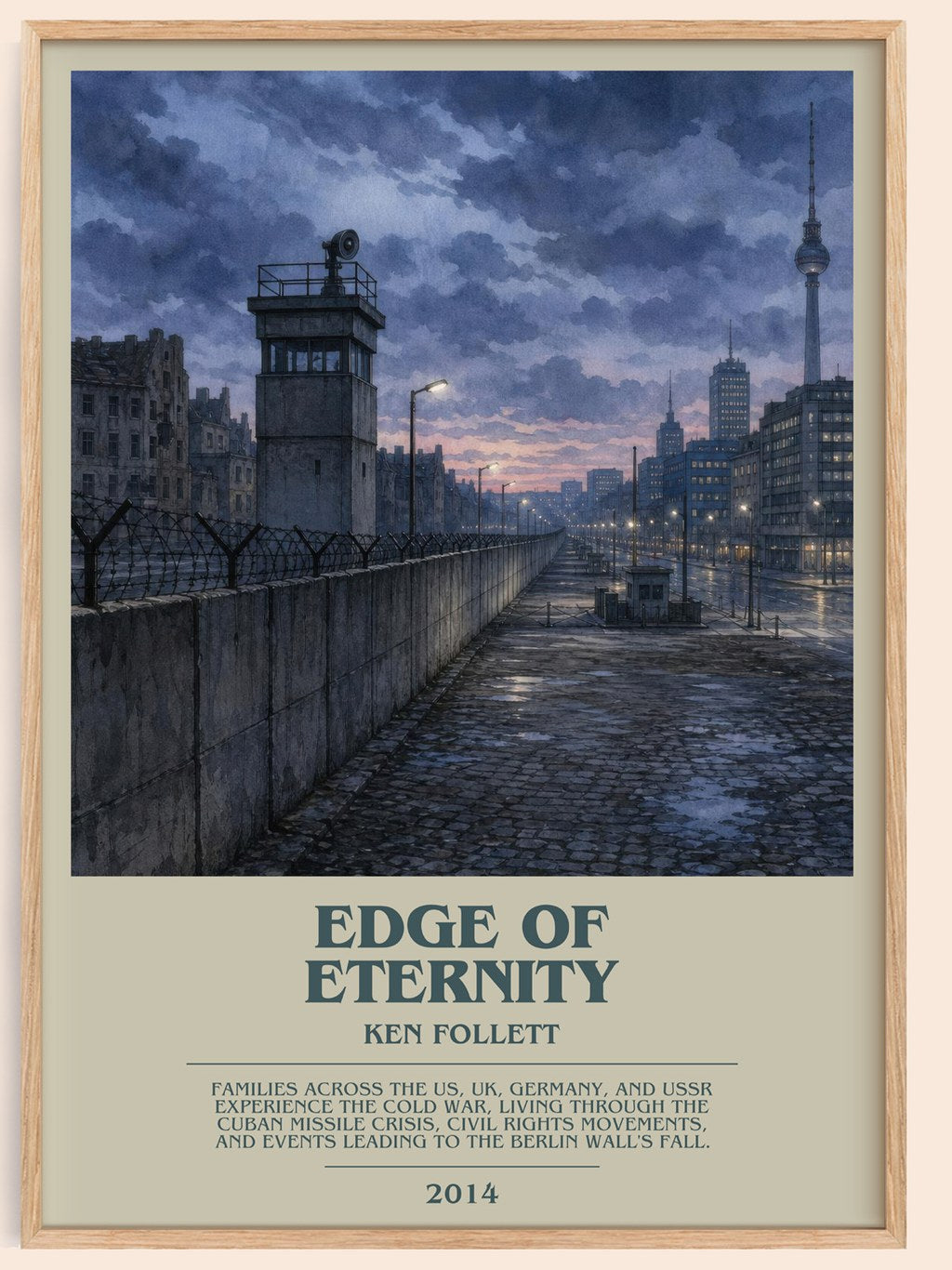 Edge Of Eternity bookish book poster by Ken Follett – framed literary art print