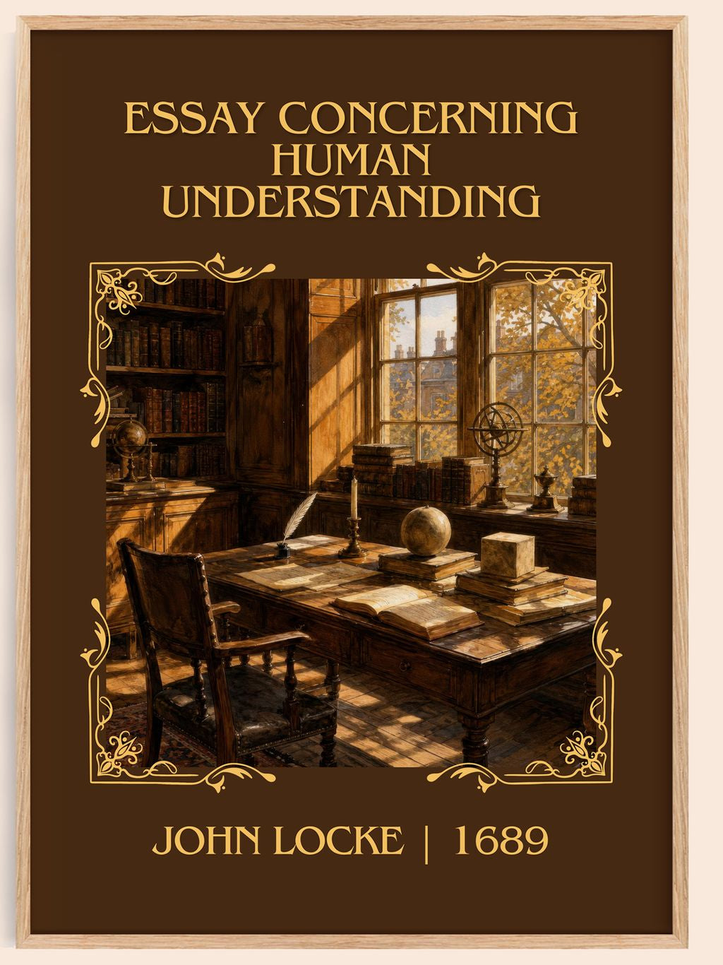 Essay concerning human understanding Classic Book Art Print – book poster