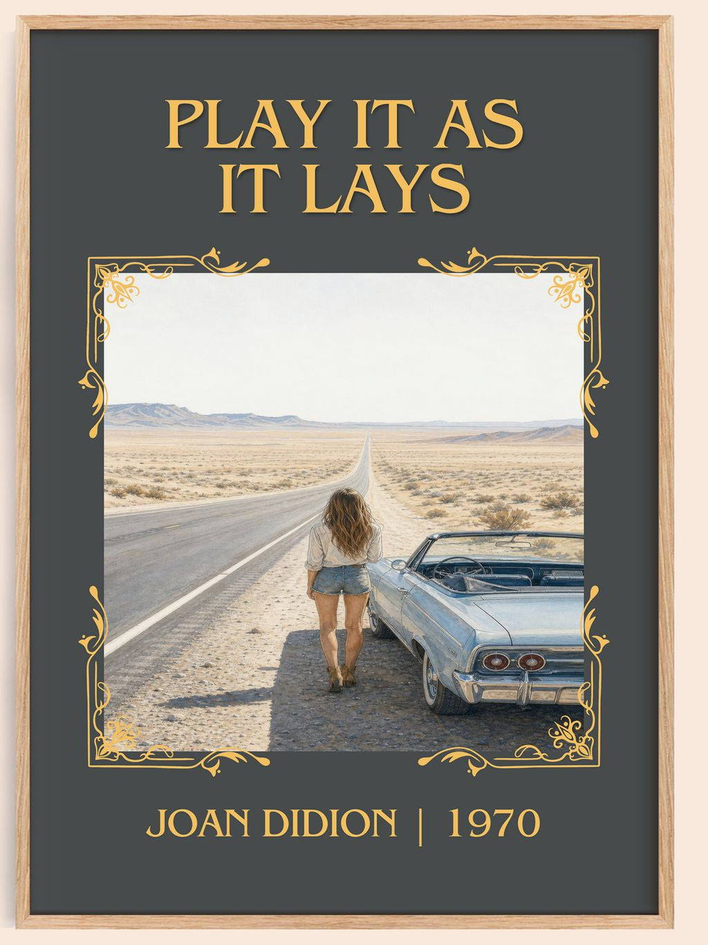 Play It as It Lays Classic Book Art Print by Joan Didion – book poster