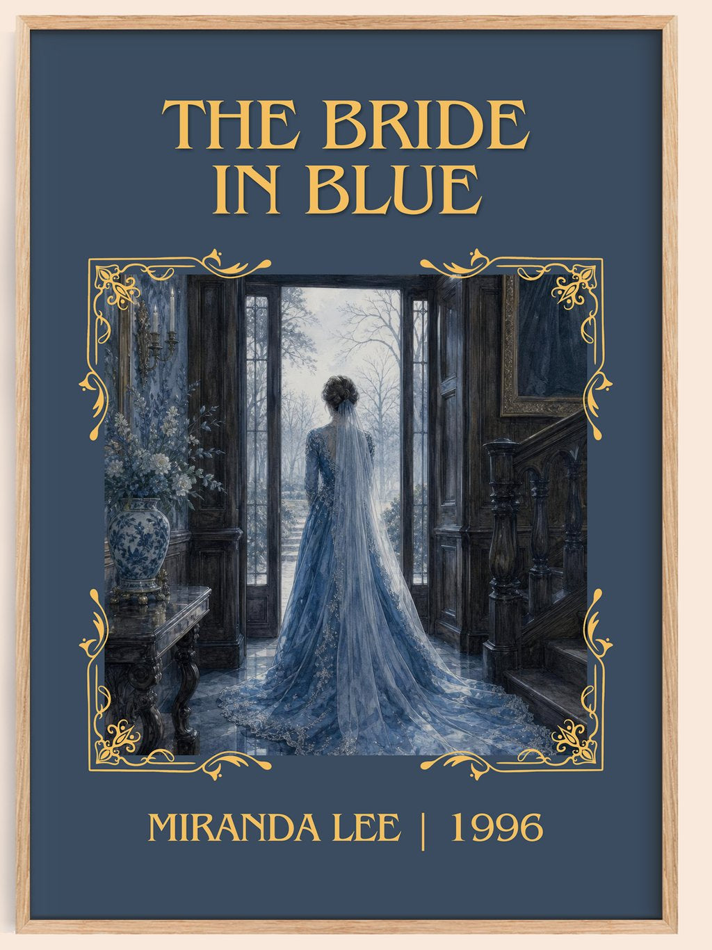 The Bride In Blue Classic Book Art Print by Miranda Lee – book poster