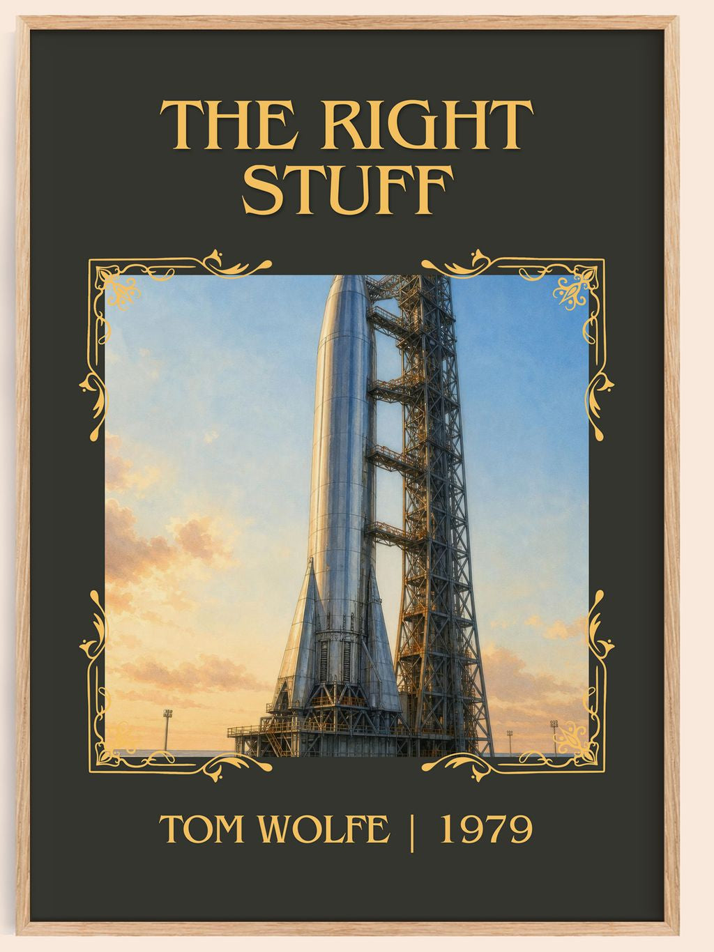 The Right Stuff Classic Book Art Print by Tom Wolfe – book poster