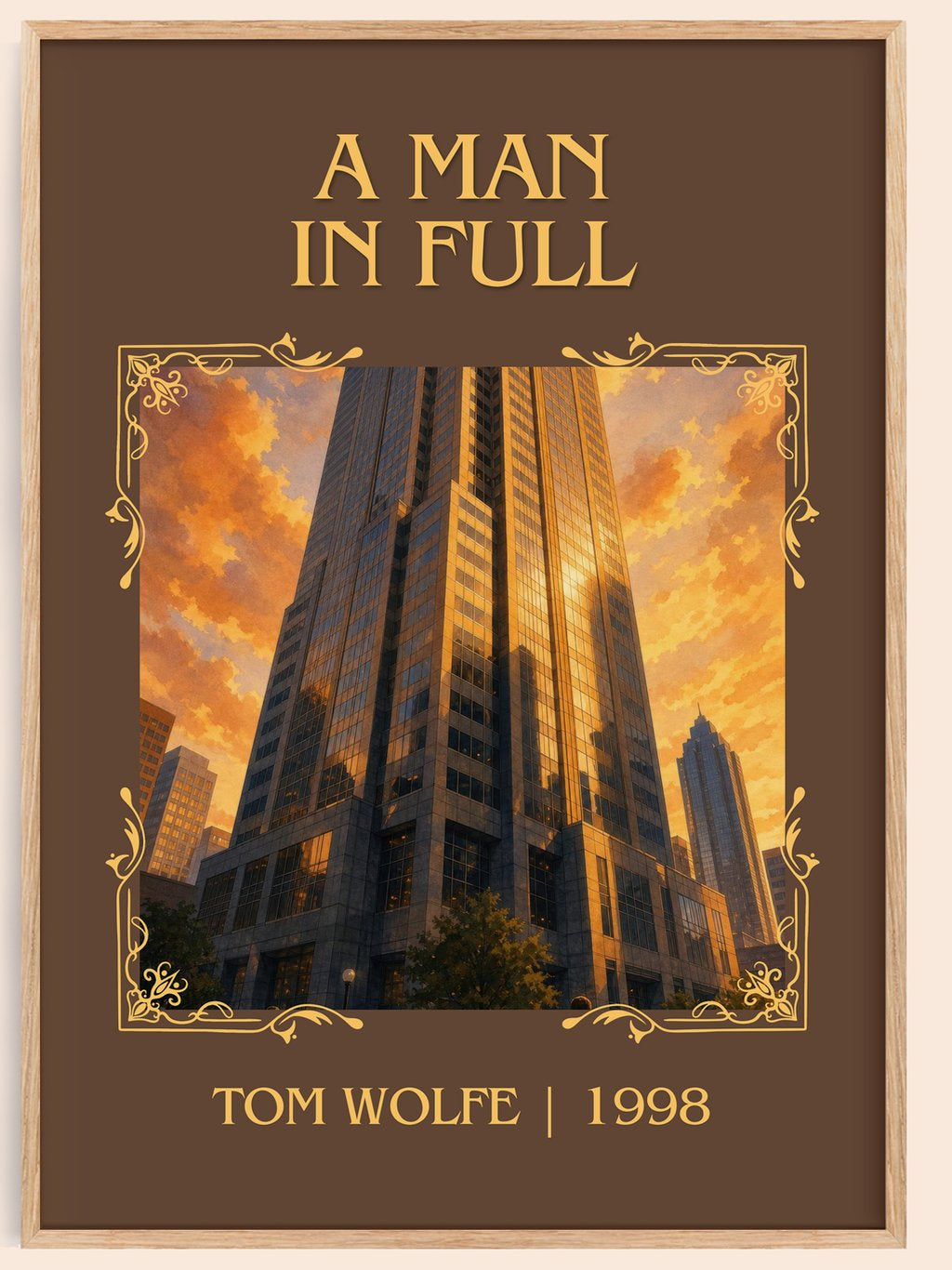 A Man in Full Classic Book Art Print by Tom Wolfe – book poster