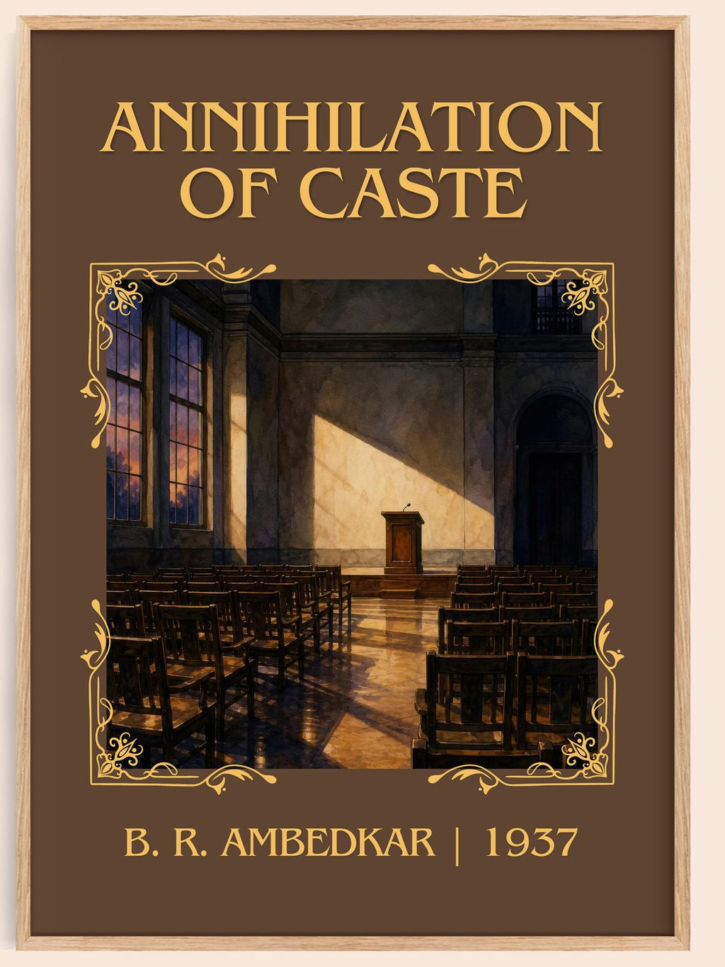 Annihilation of caste Classic Book Art Print by B. R. Ambedkar – book poster