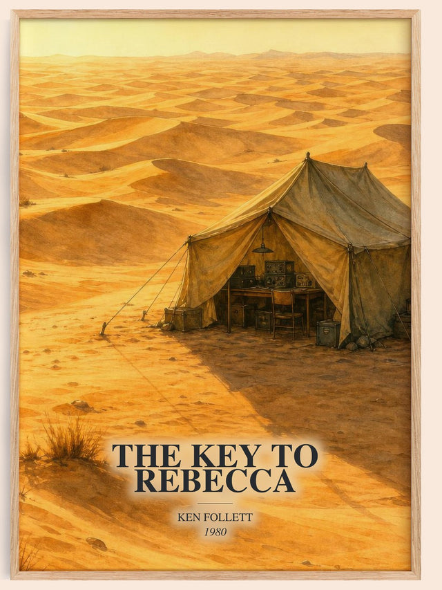 The Key To Rebecca Book Watercolour Illustration by Ken Follett