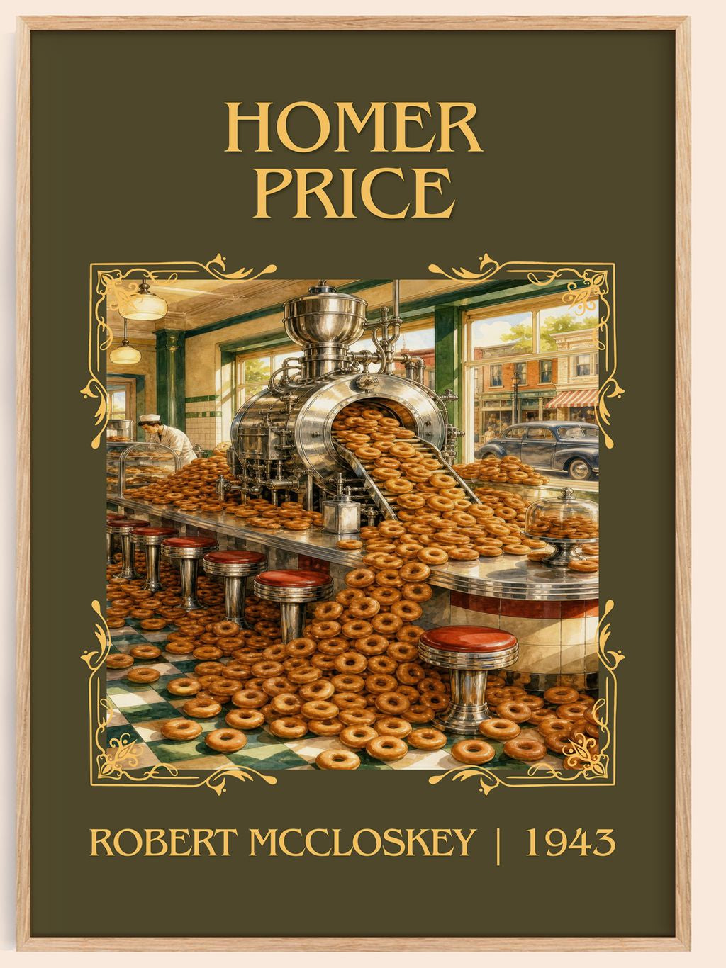 Homer Price Classic Book Art Print by Robert McCloskey – book poster
