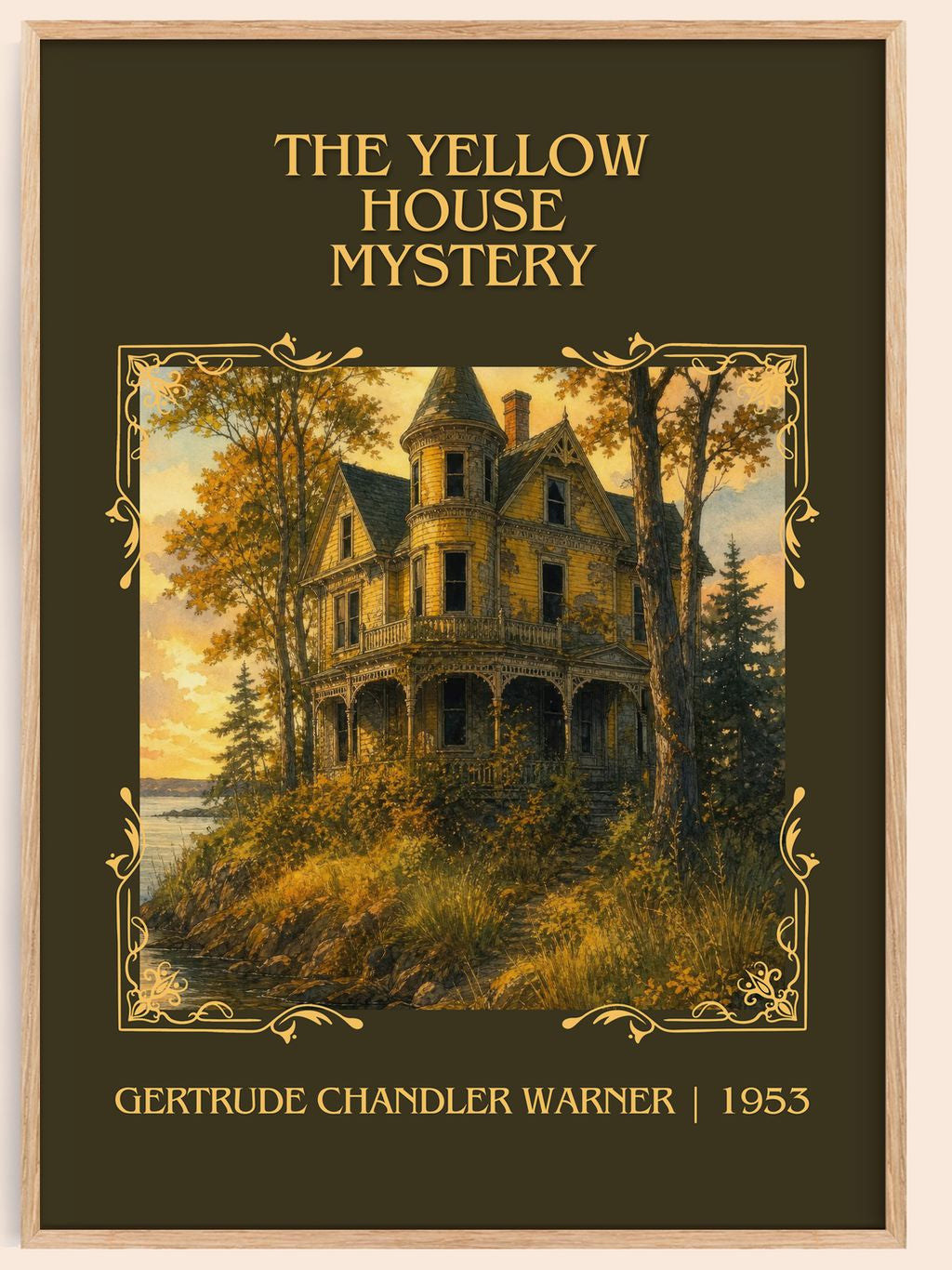 Yellow House Mystery Classic Book Art Print by G. Warner – book poster