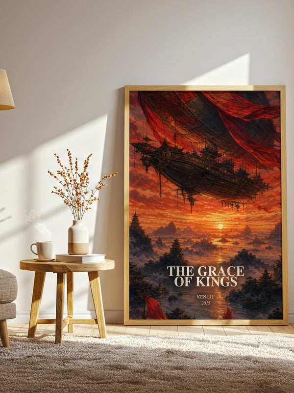 The Grace Of Kings watercolour print in frame leaning in hallway – fantasy wall art