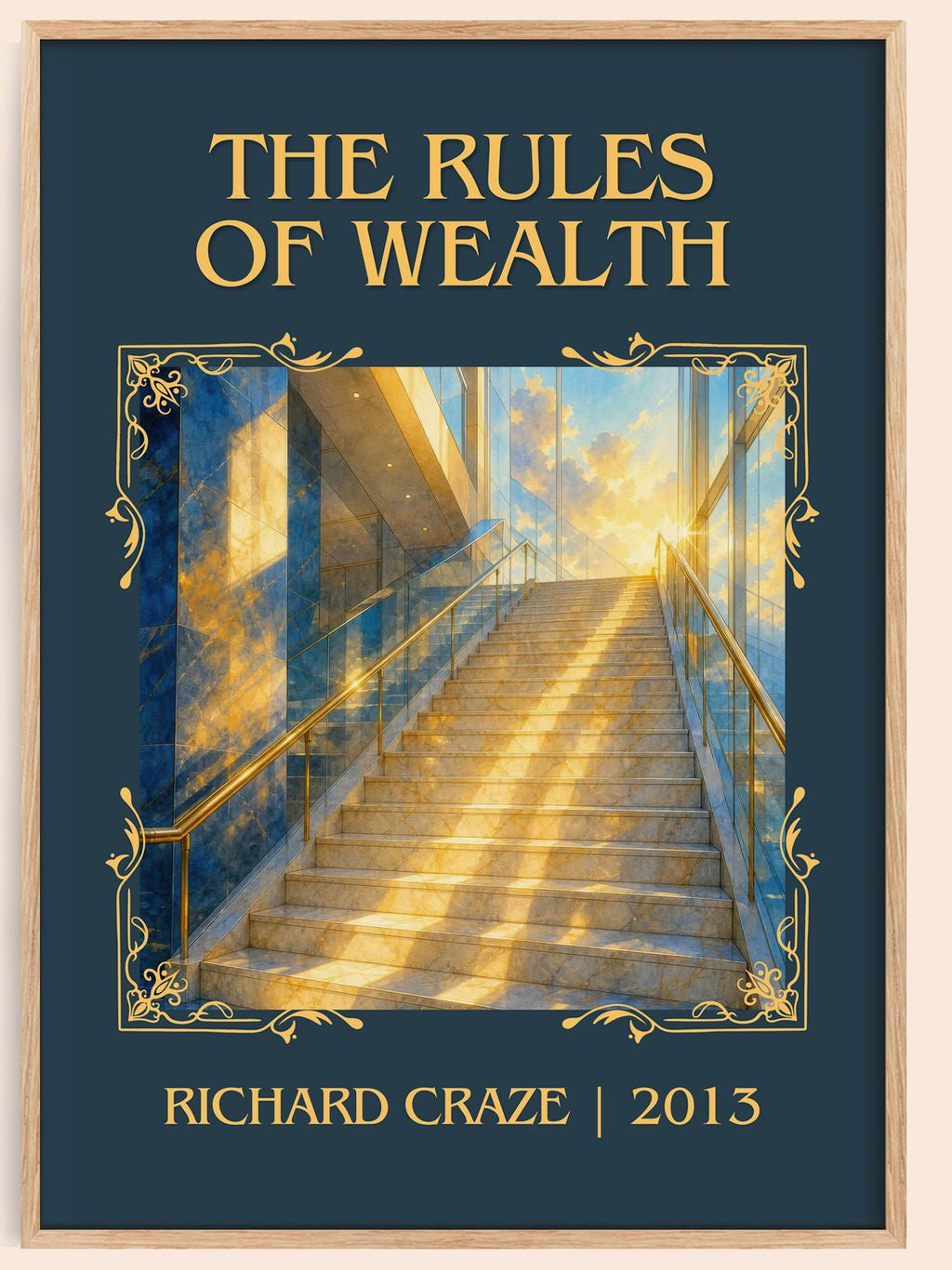 The Rules of Wealth Classic Book Art Print by Richard Craze – book poster