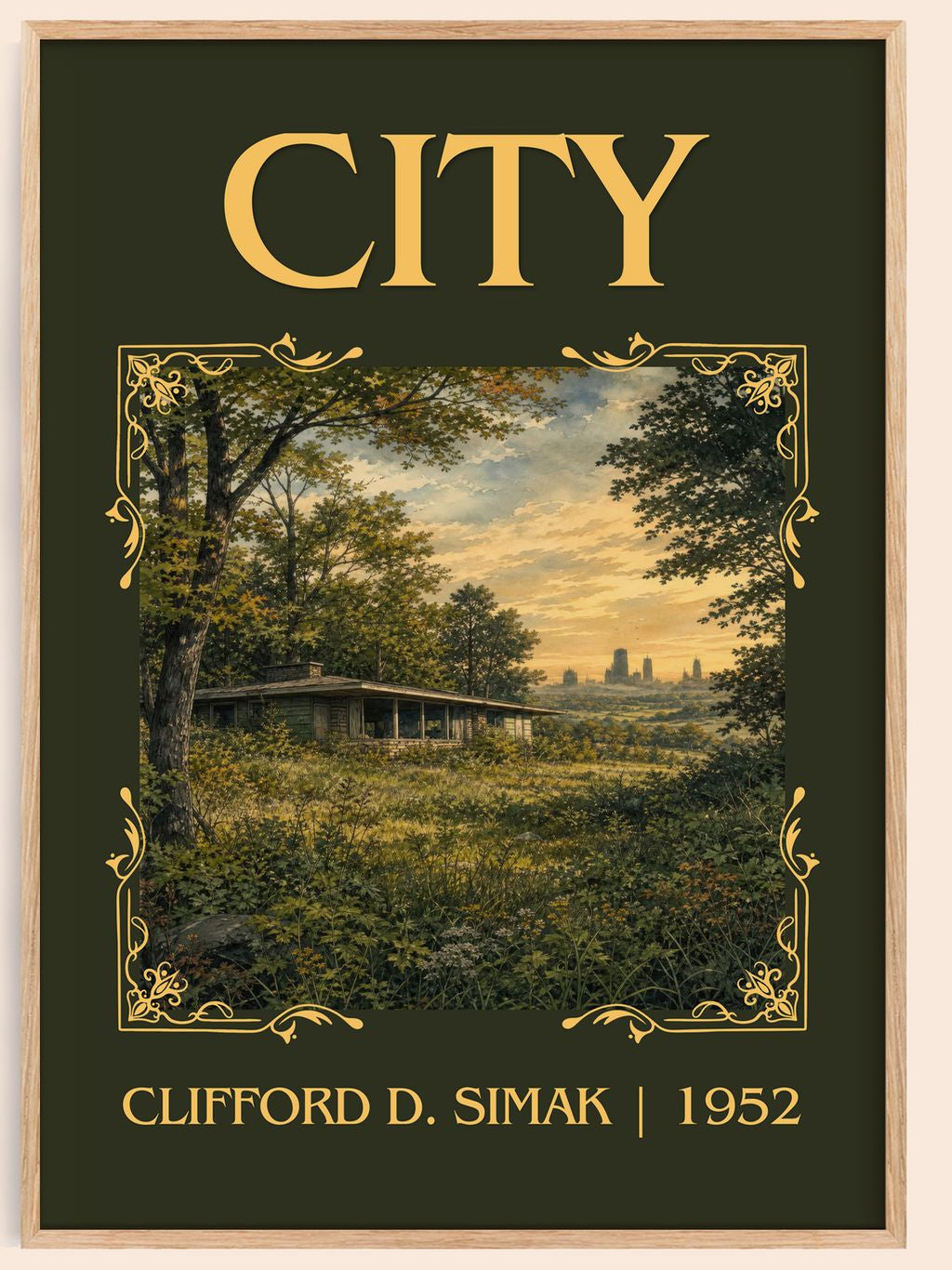 City Classic Book Art Print by Clifford D. Simak – book poster