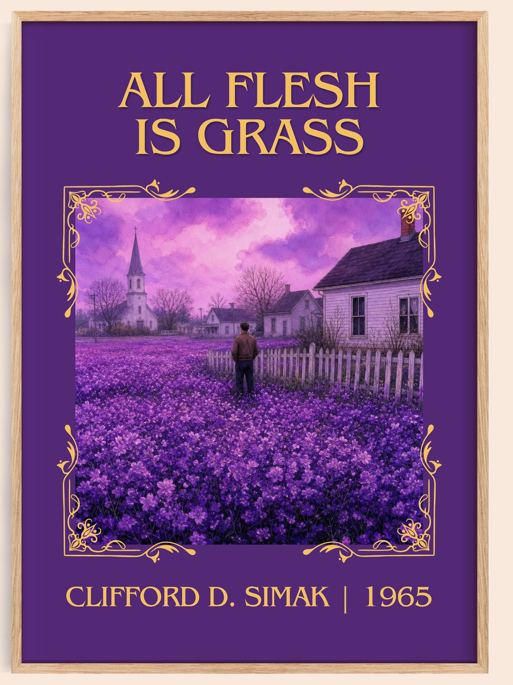 All Flesh Is Grass Classic Book Art Print by Clifford D. Simak – book poster