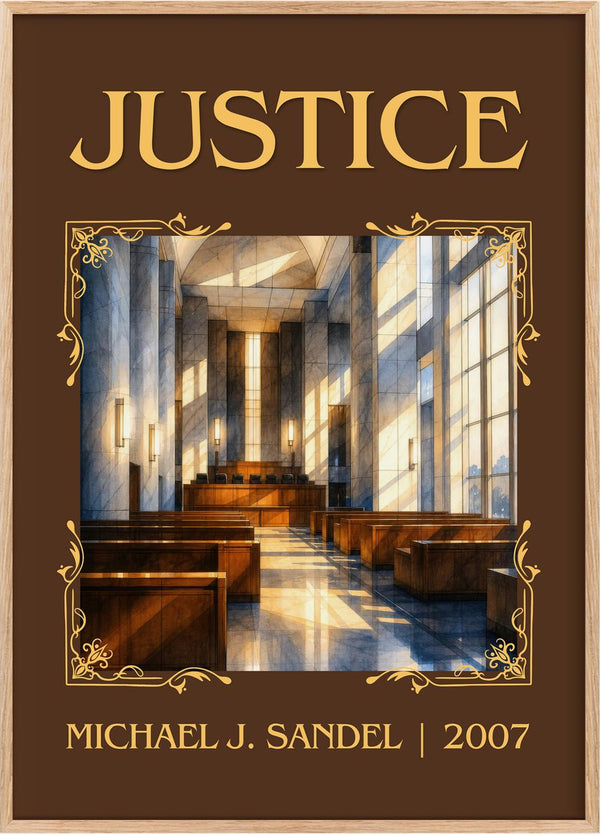Justice Classic Book Art Print by Michael J. Sandel