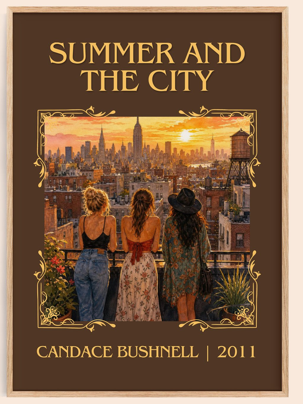 Summer and the city Classic Book Art Print by Candace Bushnell – book poster