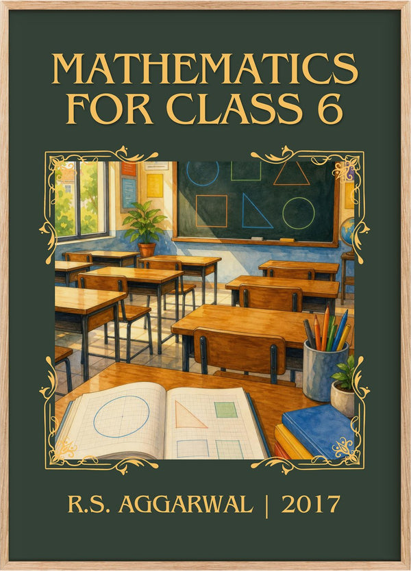 Mathematics For Class 6 Classic Book Art Print by R.S. Aggarwal