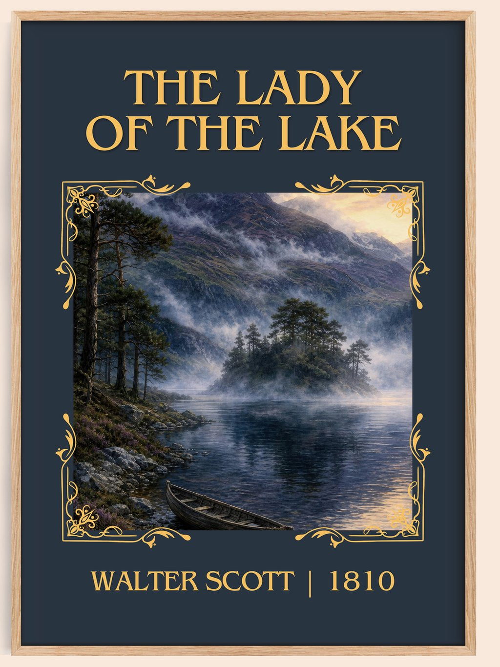 The lady of the lake Classic Book Art Print by Walter Scott – book poster