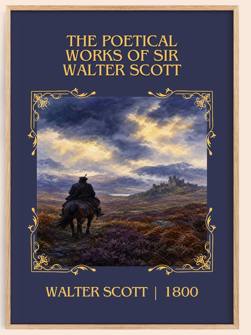 poetical works of Sir Walter Scott Classic Book Art Print by W. Scott – book poster