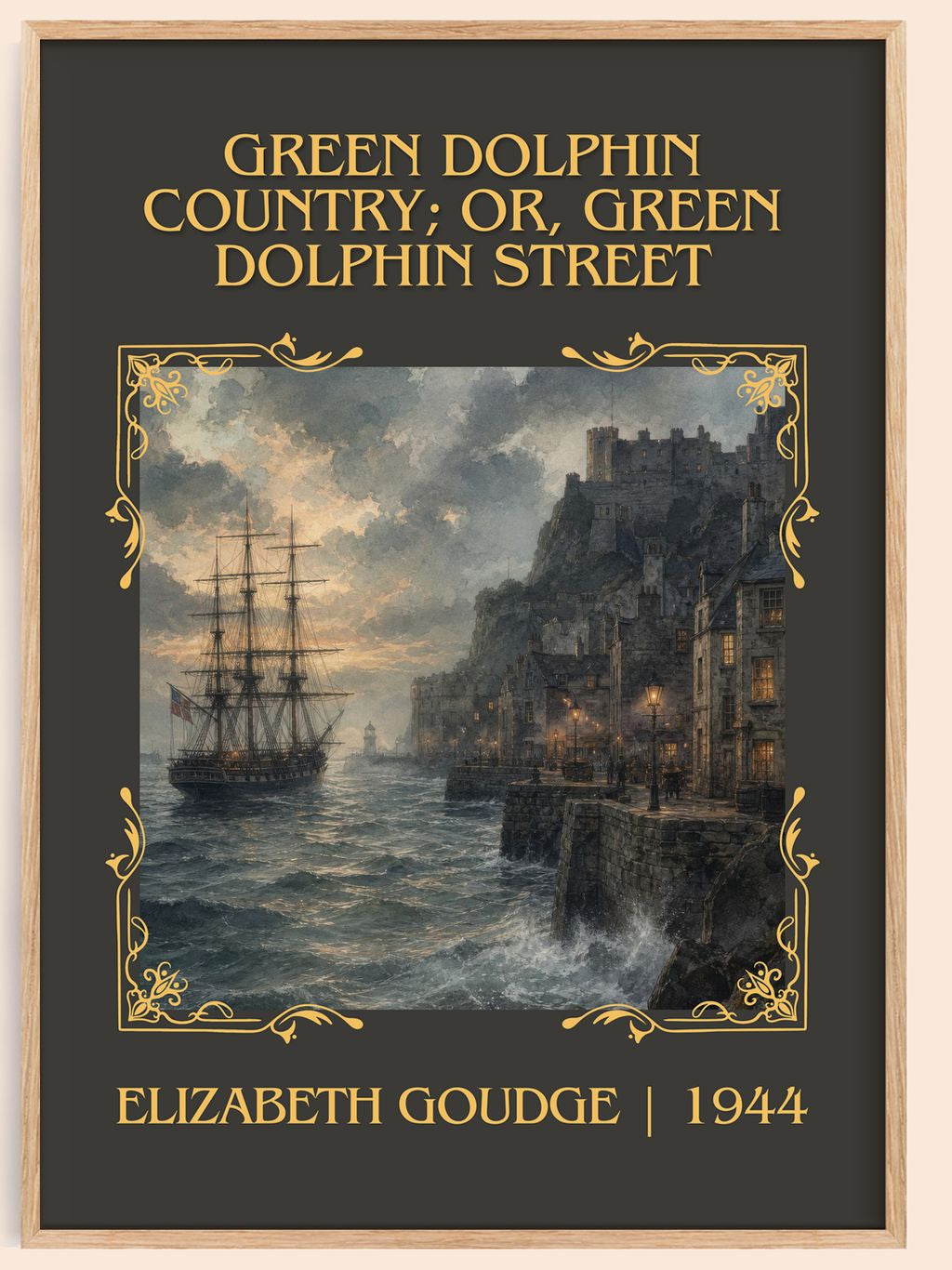Green Dolphin Country; or, Green Dolphin Street Classic Book Art Print by Elizabeth Goudge – book poster