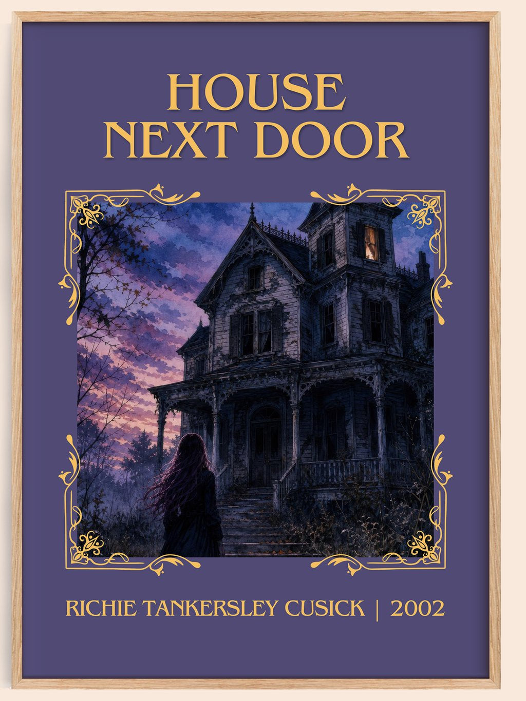 House Next Door Classic Book Art Print by Richie Tankersley Cusick – book poster