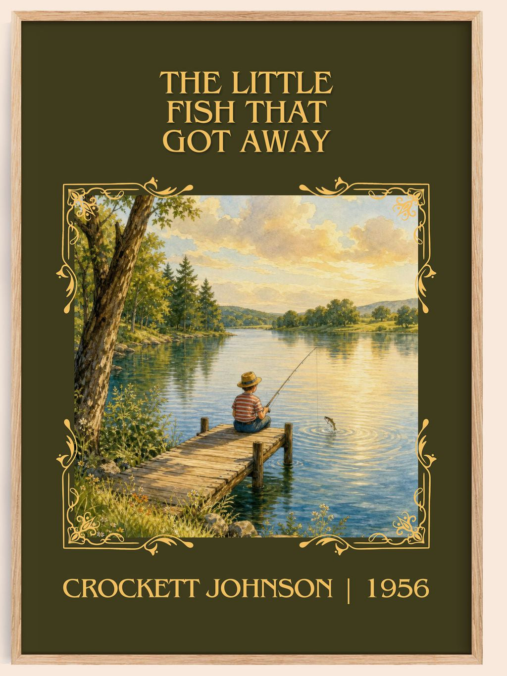 Little Fish That Got Away Classic Book Art Print by Crockett Johnson – book poster