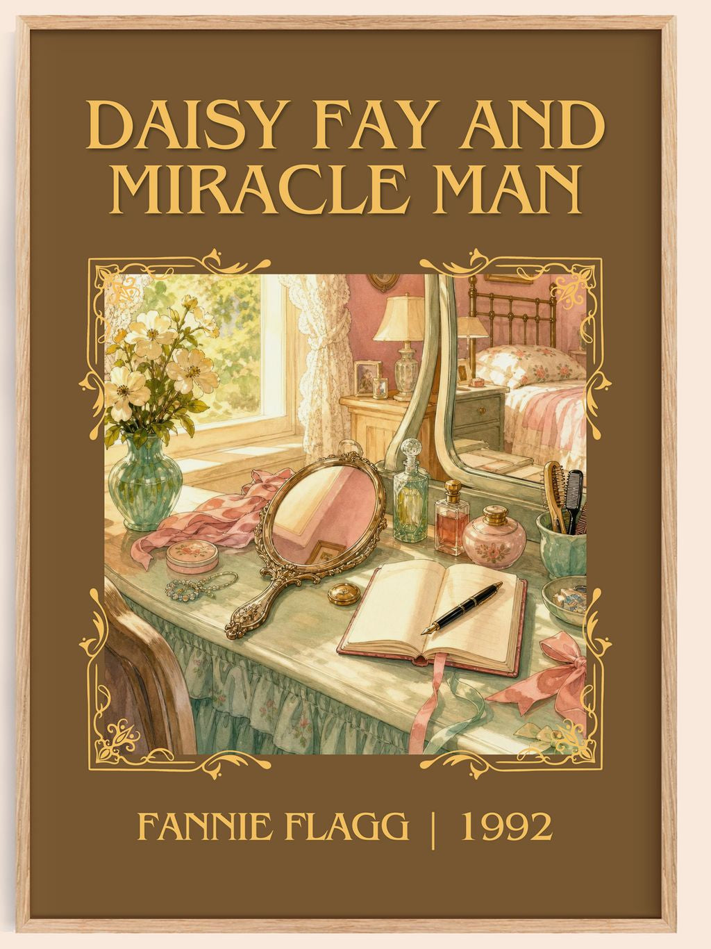 Daisy Fay and Miracle Man Classic Book Art Print by Fannie Flagg – book poster