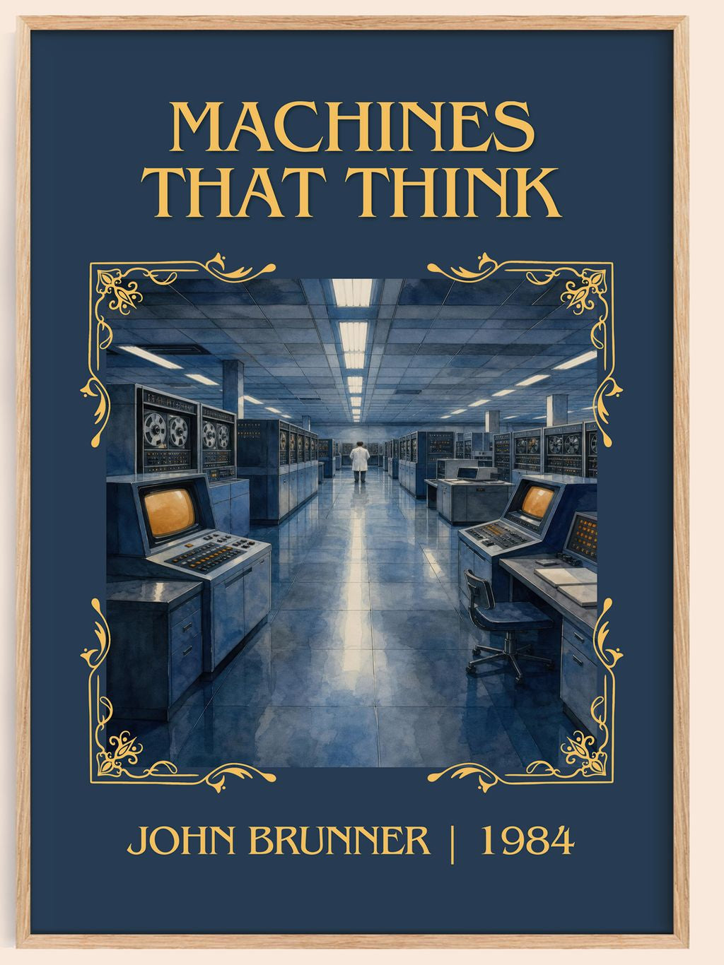Machines That Think Classic Book Art Print by John Brunner – book poster