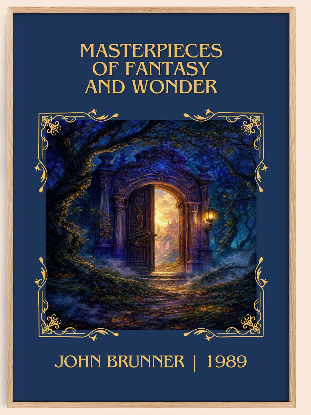 Masterpieces of Fantasy and Wonder Classic Book Art Print by John Brunner – book poster