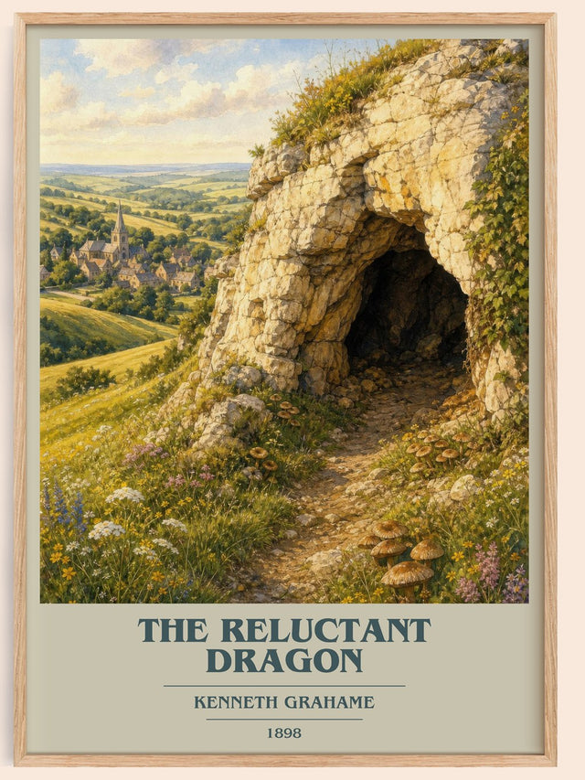 The Reluctant Dragon Book Cover Poster by Kenneth Grahame