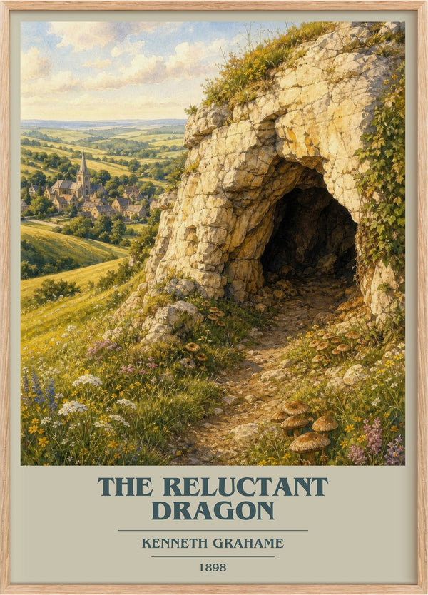 The Reluctant Dragon Book Cover Poster by Kenneth Grahame