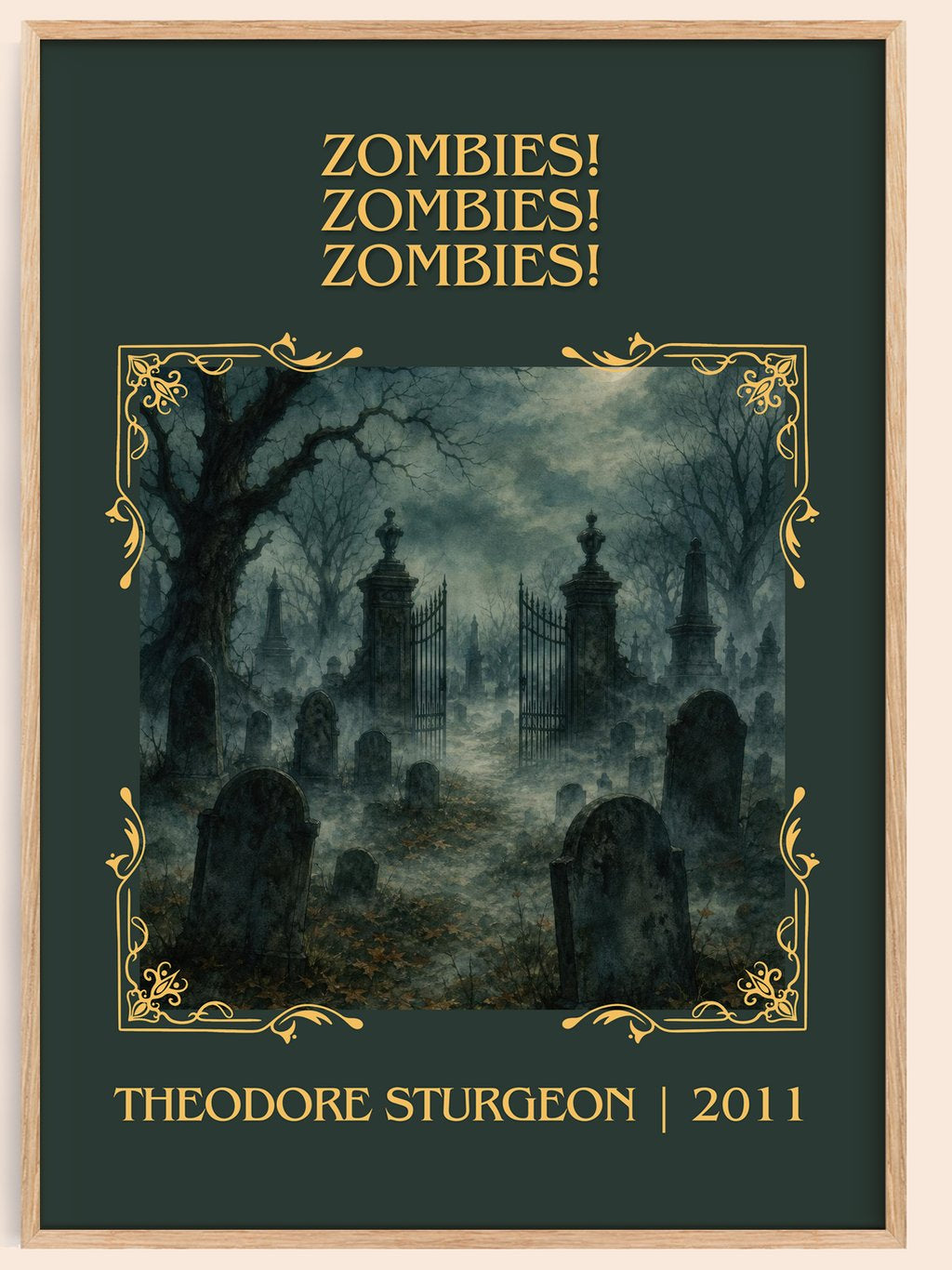 Zombies! Zombies! Zombies! Classic Book Art Print by Theodore Sturgeon – book poster