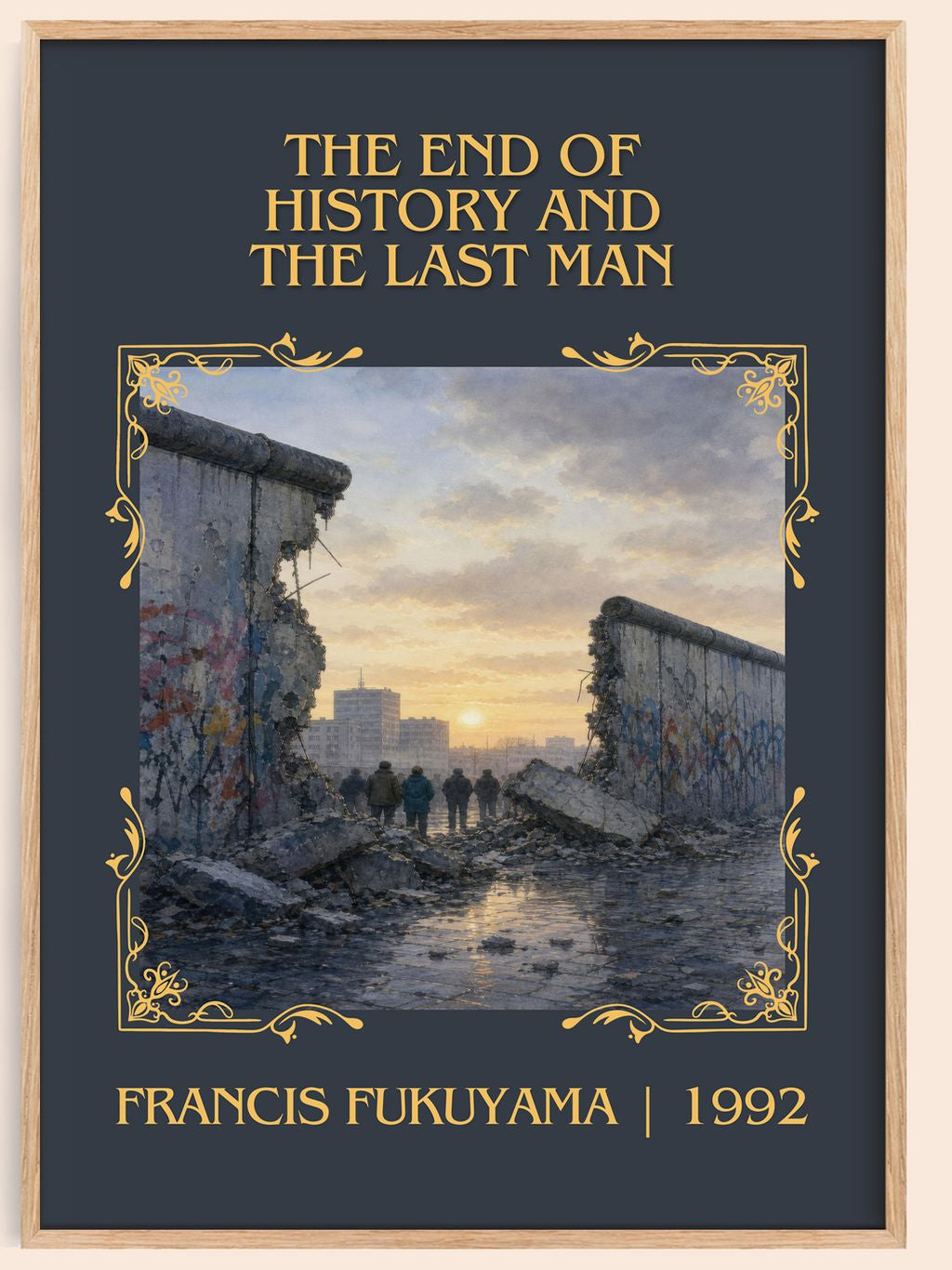 End of History and the Last Man Classic Book Art Print by F. Fukuyama – book poster
