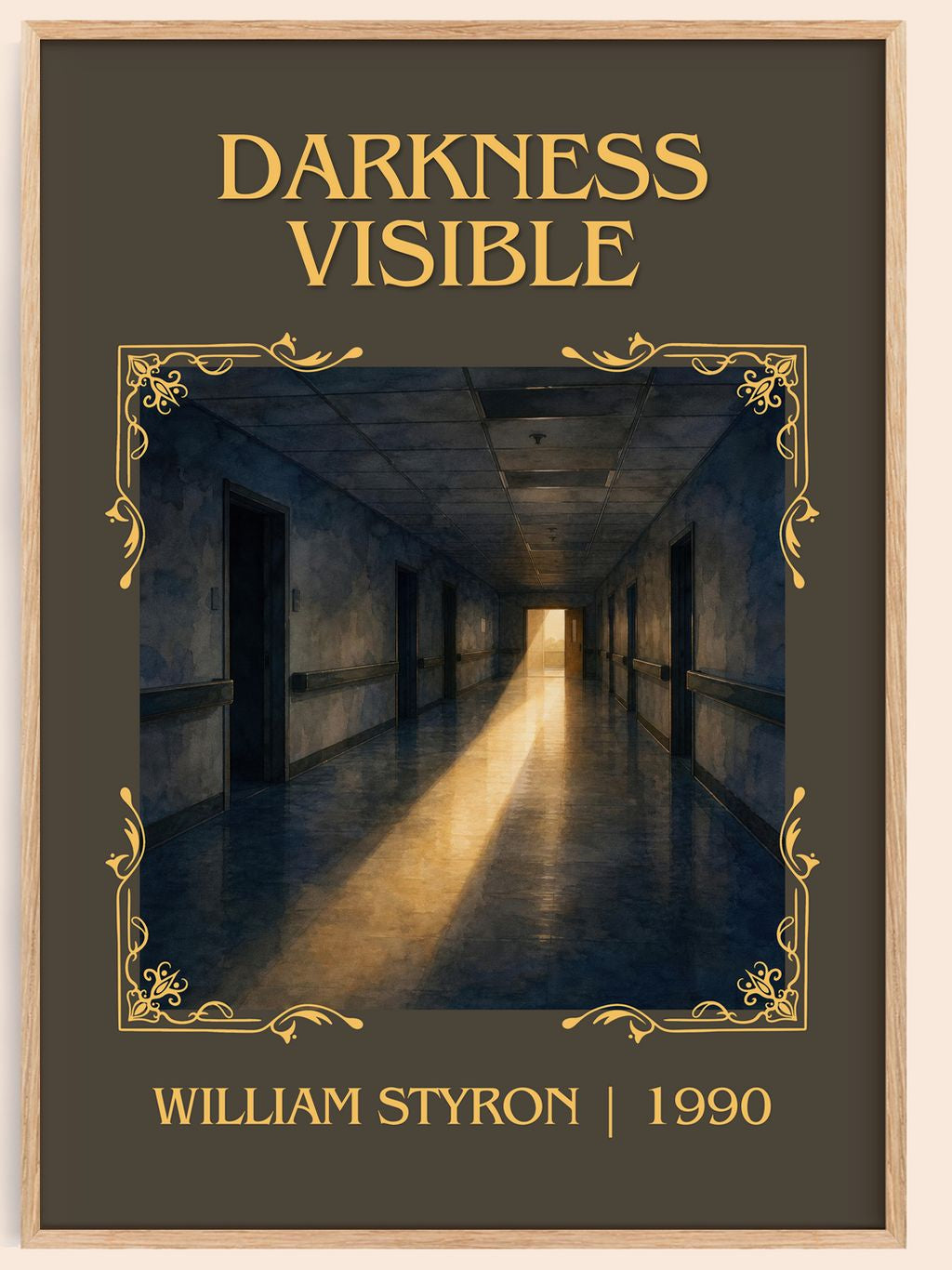 Darkness Visible Classic Book Art Print by William Styron – book poster