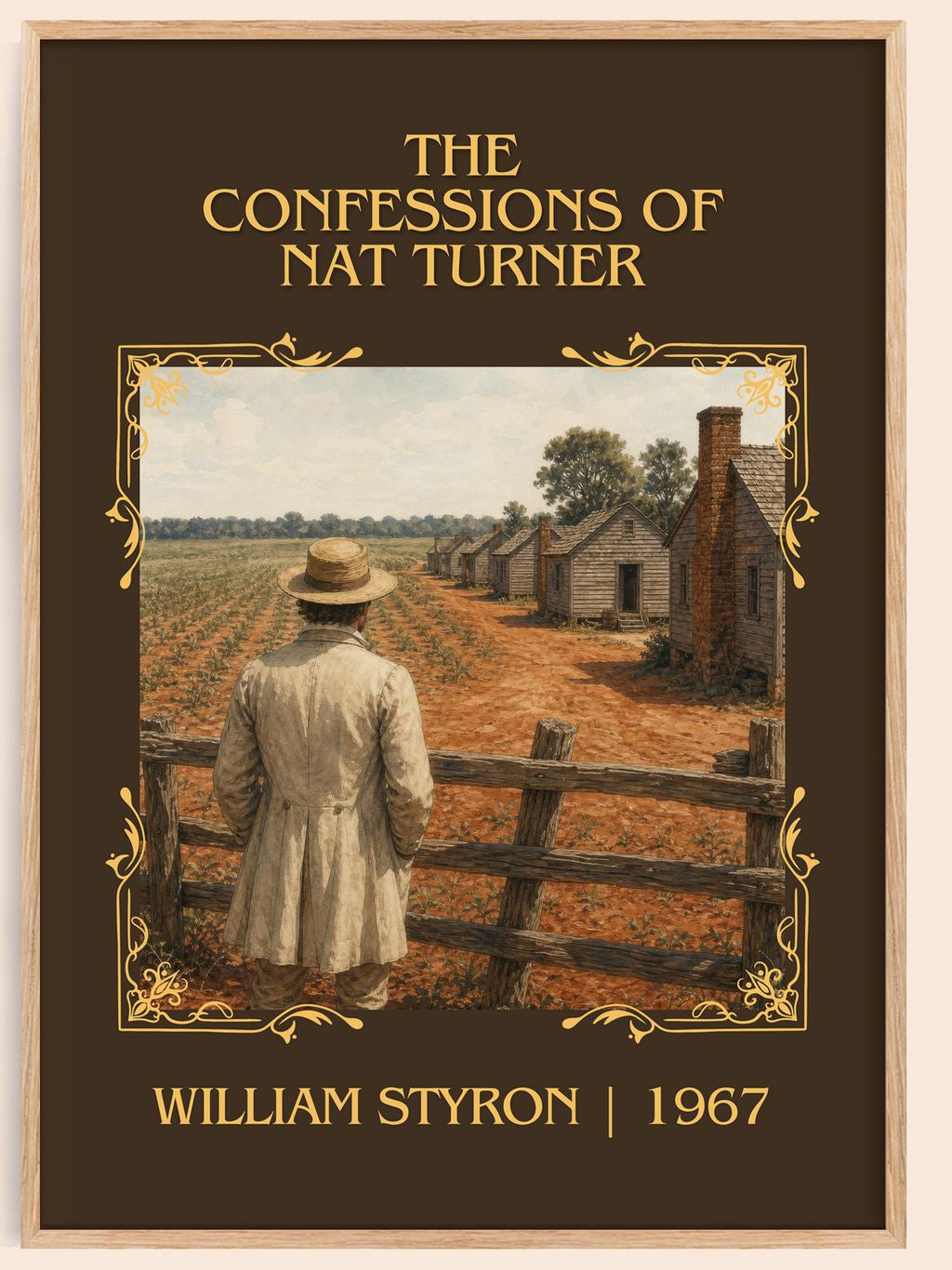 The Confessions of Nat Turner Classic Book Art Print by William Styron – book poster