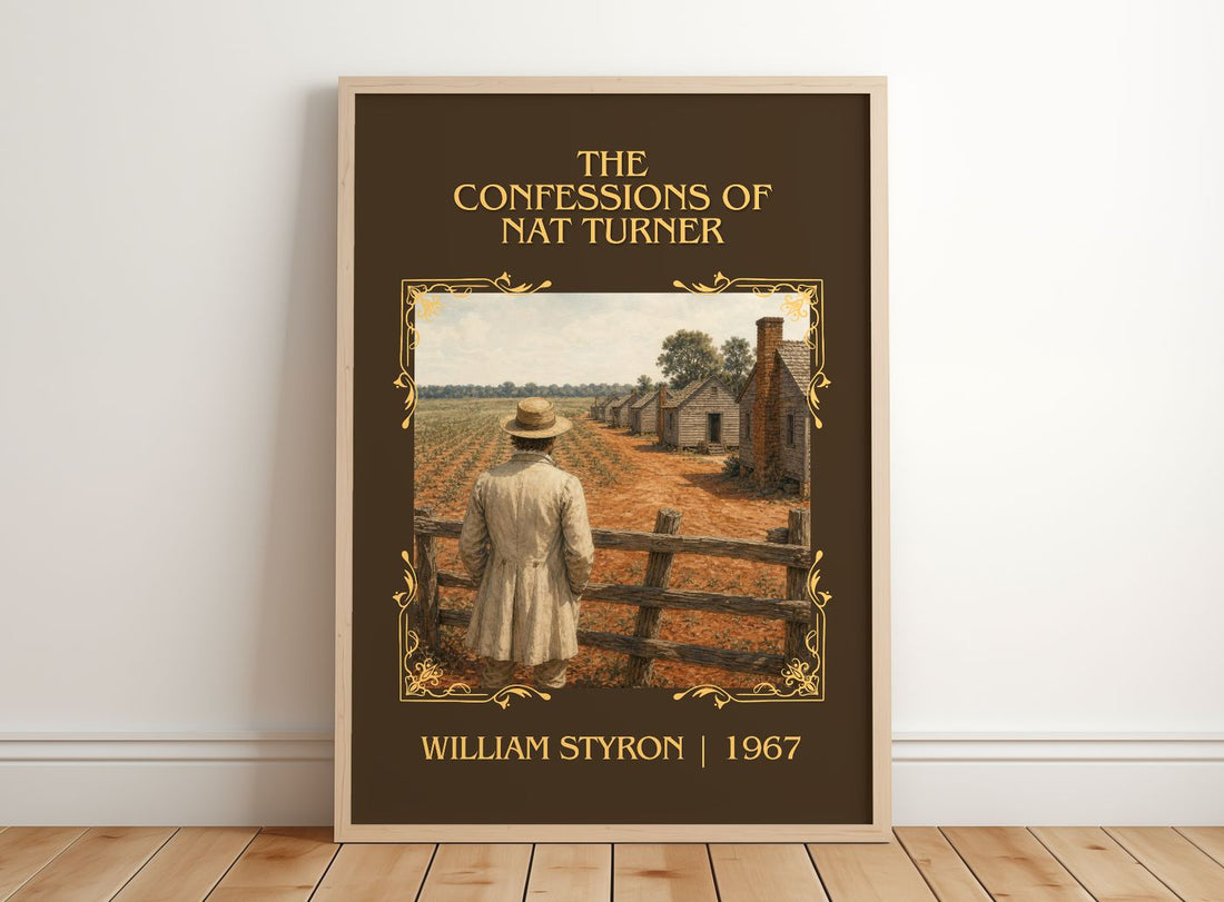 The Confessions of Nat Turner Classic Book Art Print by William Styron – framed print leaning on a wooden floor