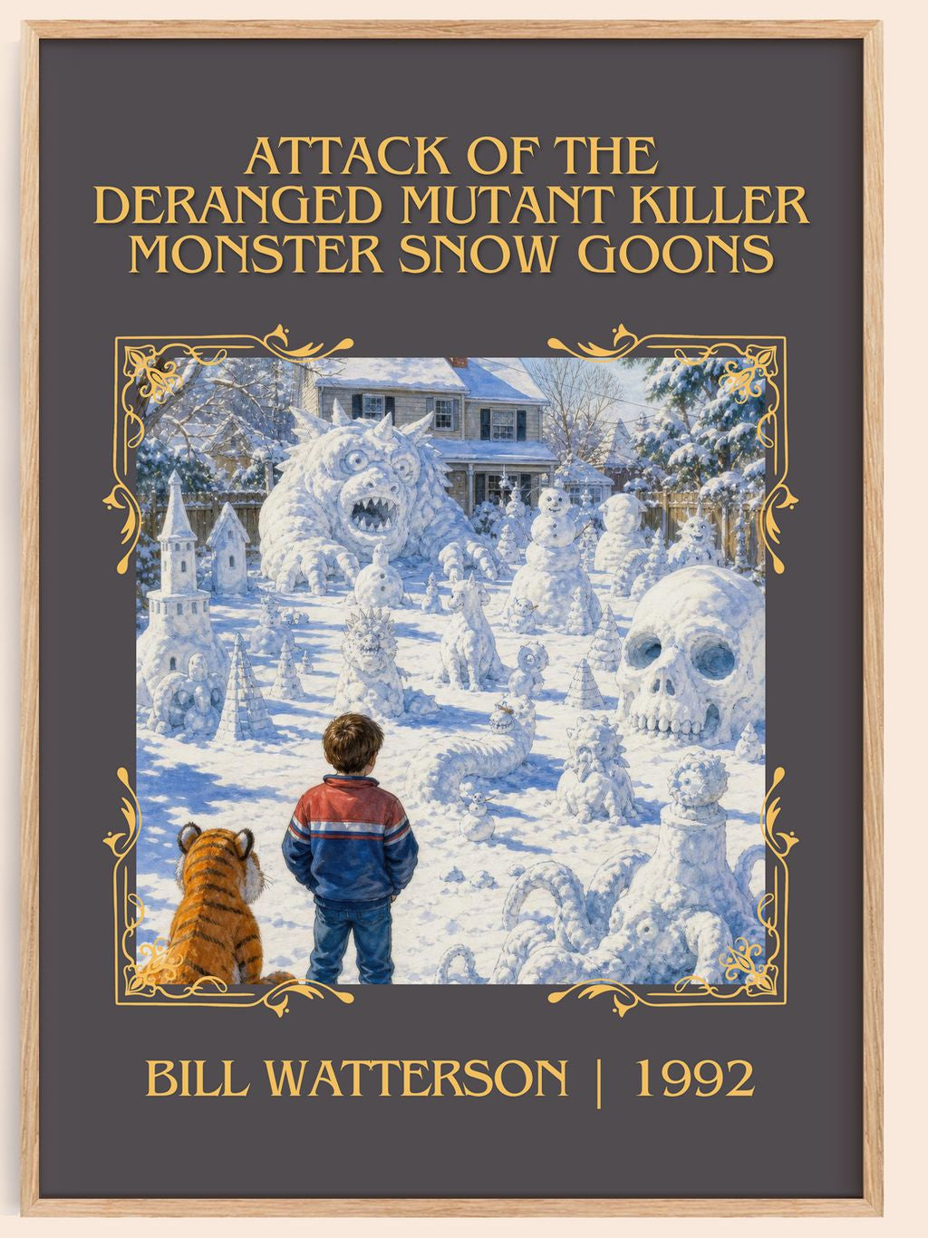 Attack of the Deranged Mutant Killer Monster Snow Goons Classic Book Art Print by Bill Watterson – book poster