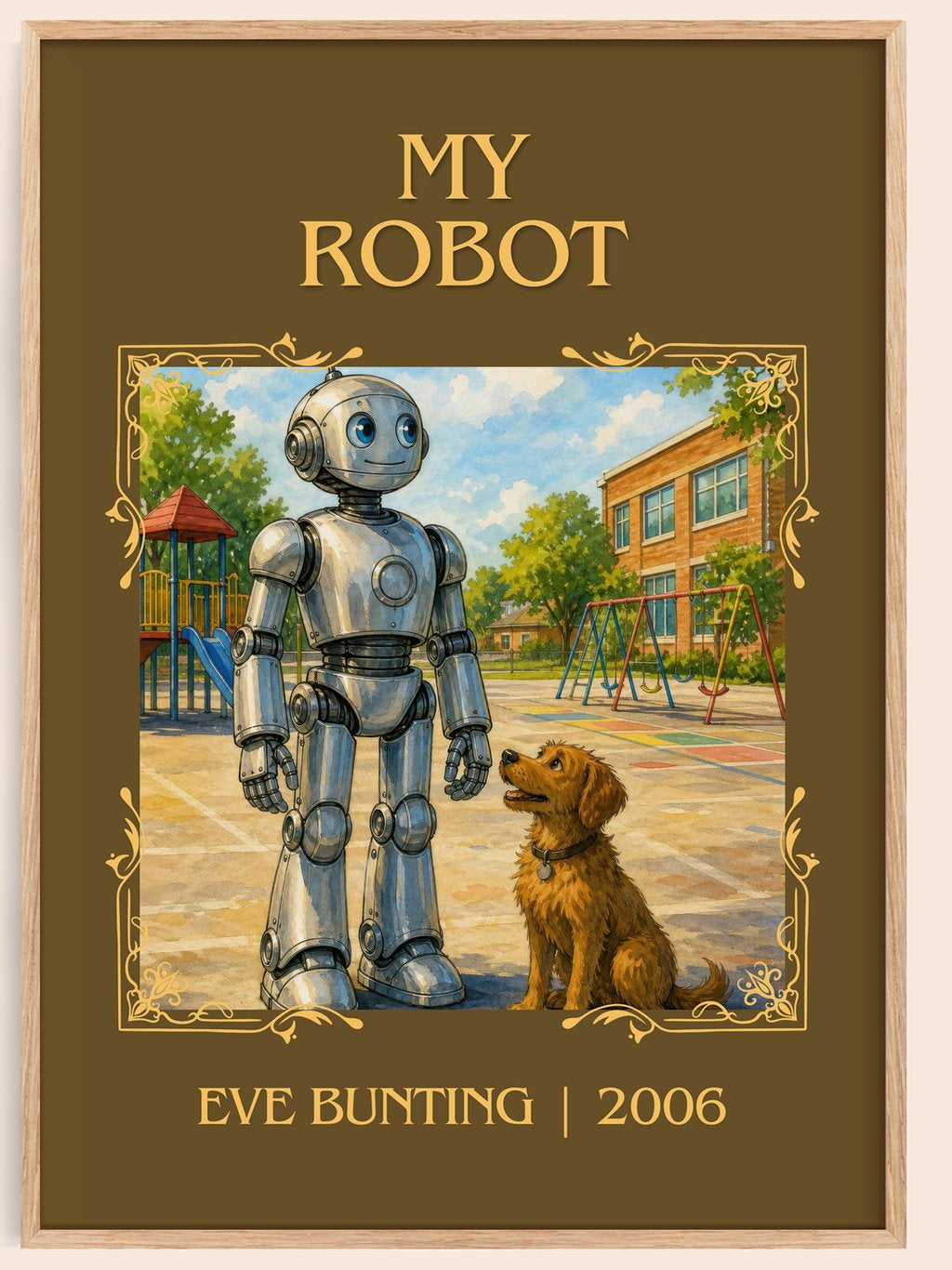 My Robot Classic Book Art Print by Eve Bunting – book poster