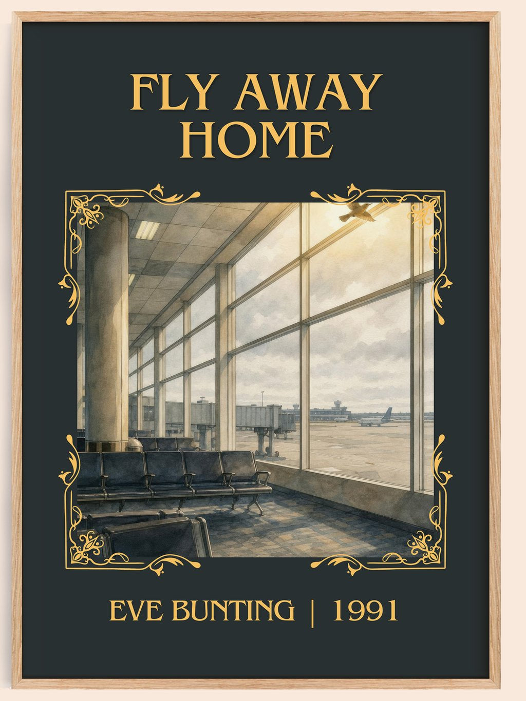Fly Away Home Classic Book Art Print by Eve Bunting – book poster