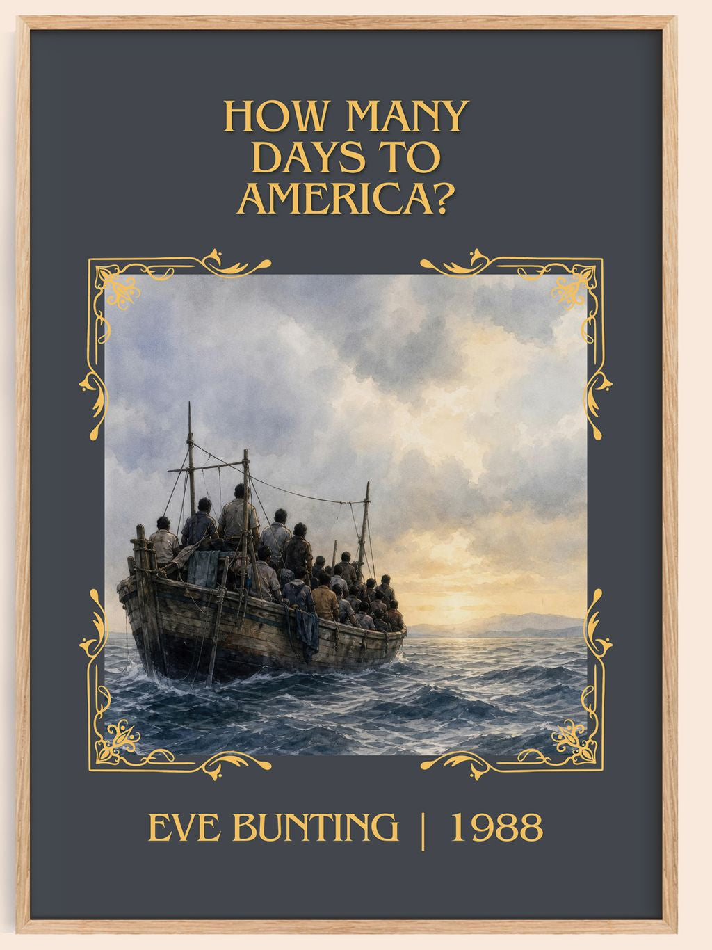 How Many Days to America? Classic Book Art Print by Eve Bunting – book poster