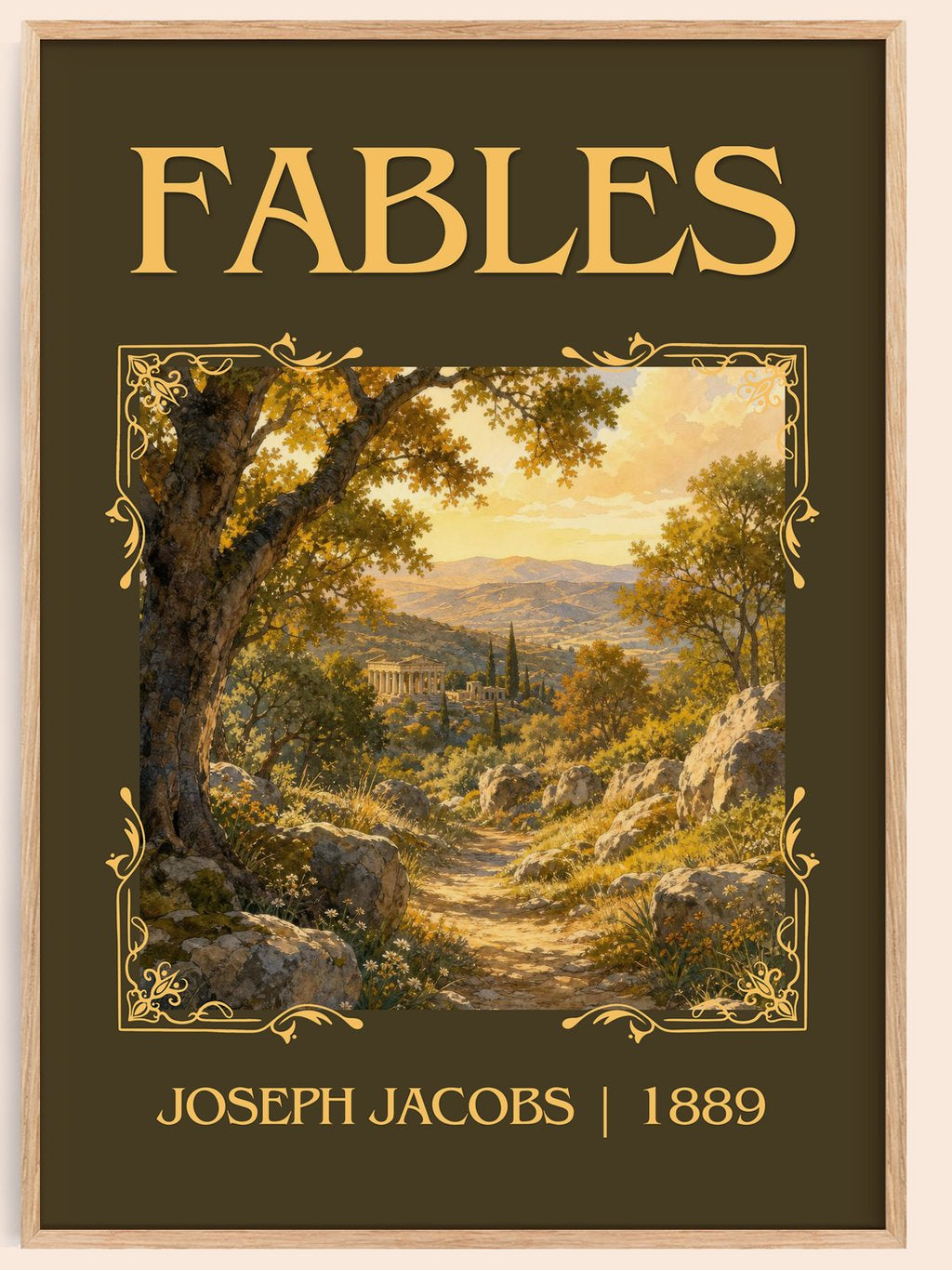 Fables Classic Book Art Print by Joseph Jacobs – book poster