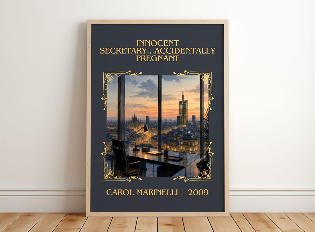 Innocent Secretary...Accidentally Pregnant Classic Book Art Print by Carol Marinelli – framed print leaning on a wooden floor
