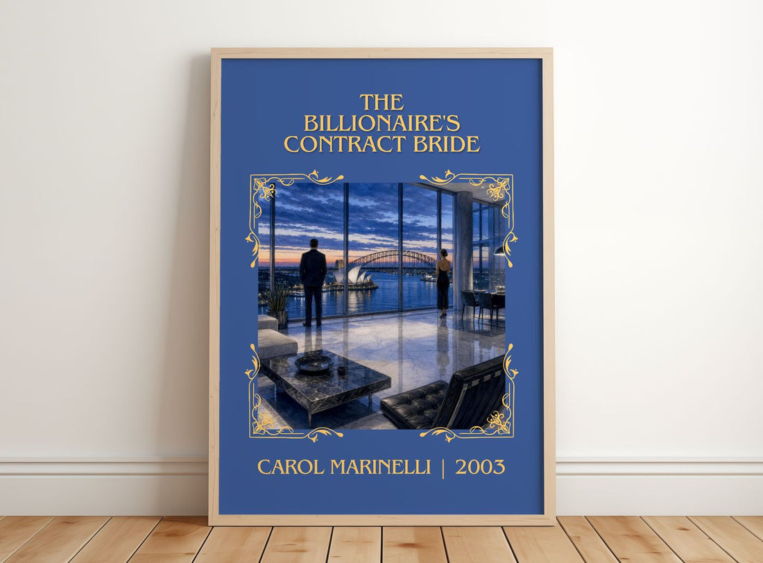Billionaire's Contract Bride Classic Book Art Print by Carol Marinelli – framed print leaning on a wooden floor