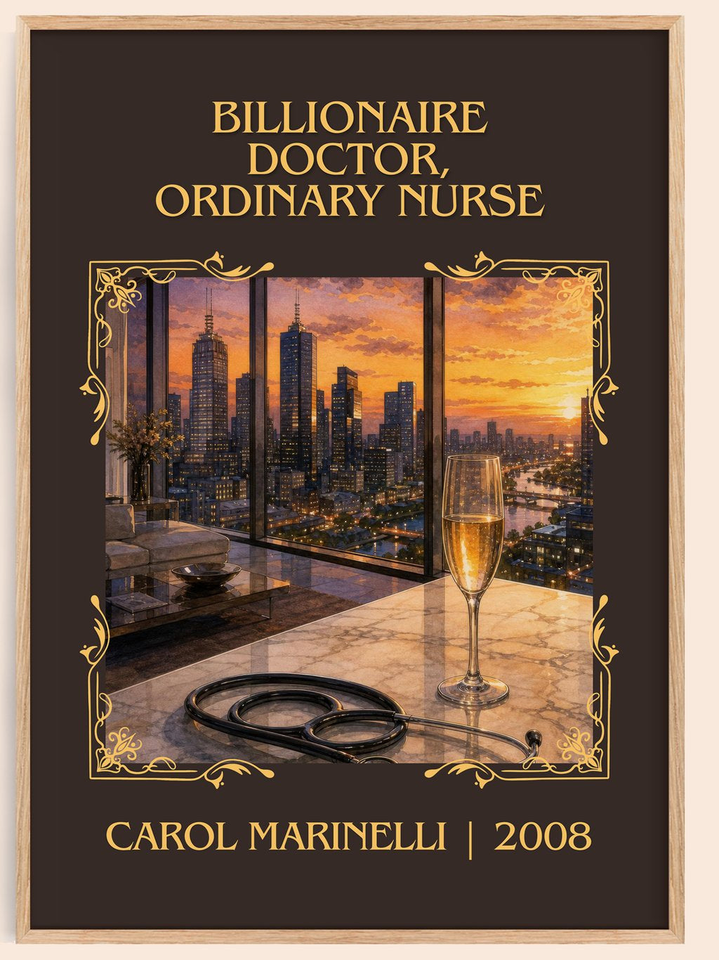 Billionaire Doctor, Ordinary Nurse Classic Book Art Print by Carol Marinelli – book poster
