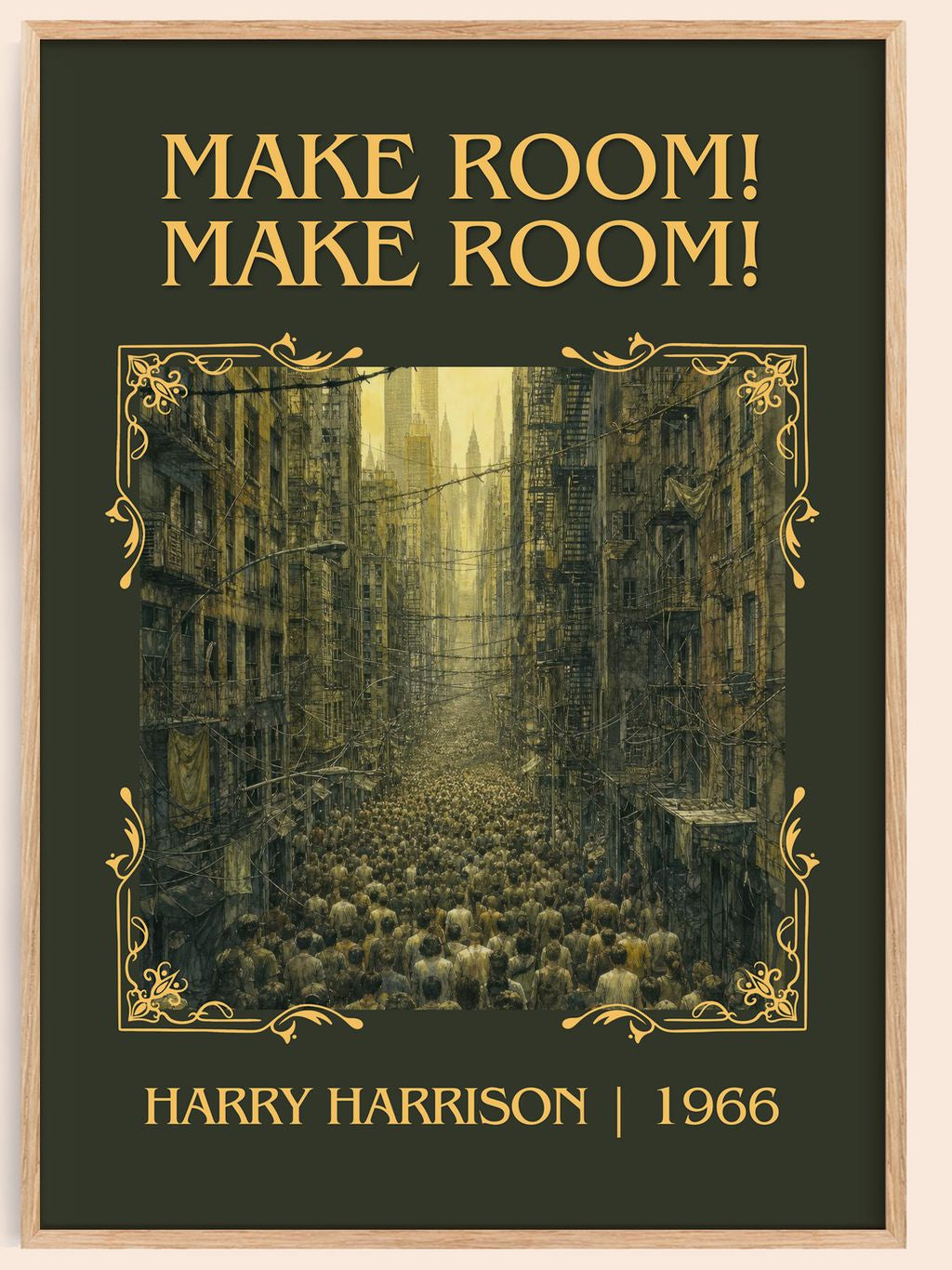 Make Room! Make Room! Classic Book Art Print by Harry Harrison – book poster