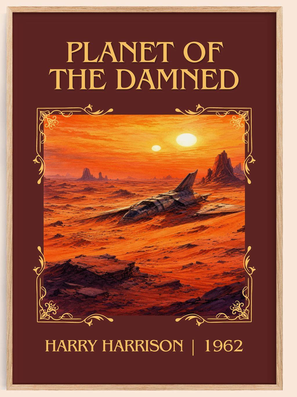 Planet of the Damned Classic Book Art Print by Harry Harrison – book poster