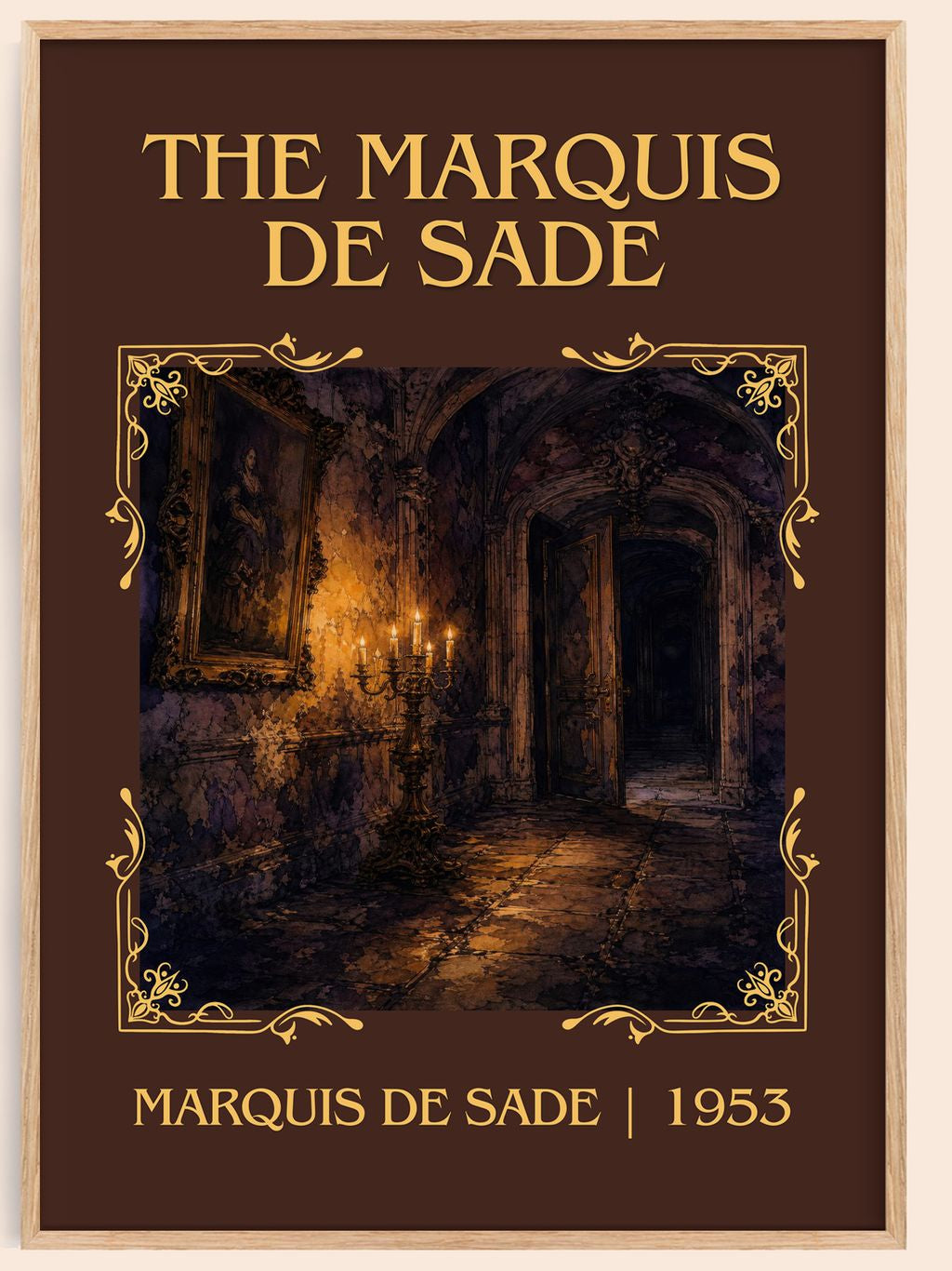 The Marquis de Sade Classic Book Art Print by Marquis de Sade – book poster