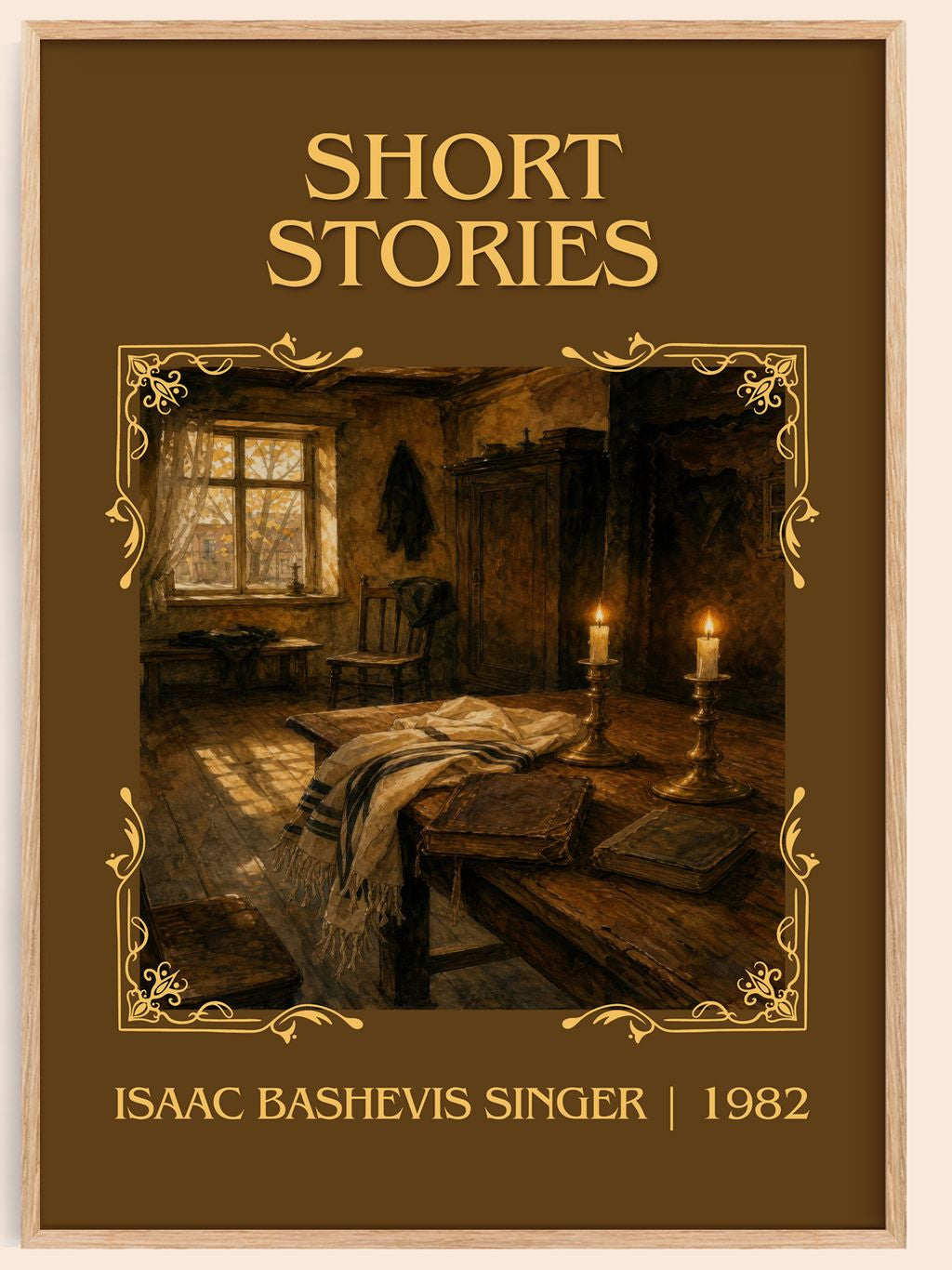 Short stories Classic Book Art Print by Isaac Bashevis Singer – book poster