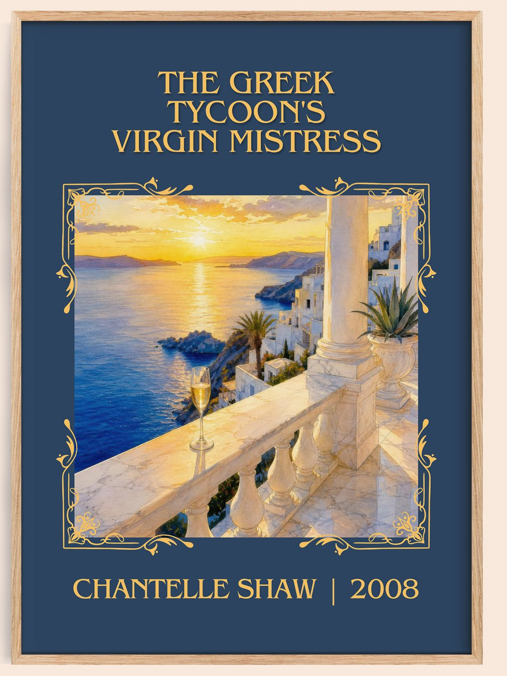 Greek Tycoon's Virgin Mistress Classic Book Art Print by C. Shaw – book poster