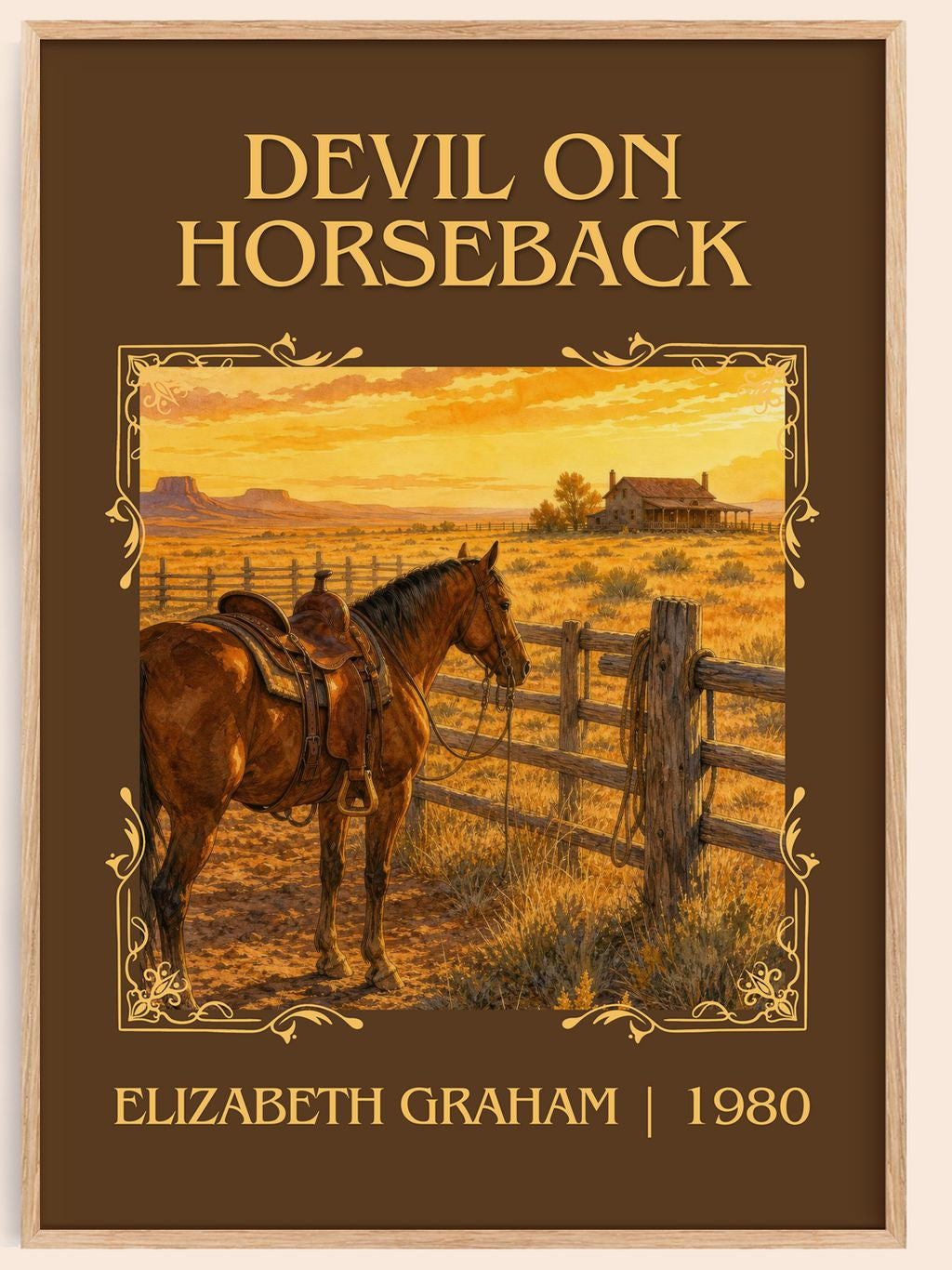 Devil on horseback Classic Book Art Print by Elizabeth Graham – book poster