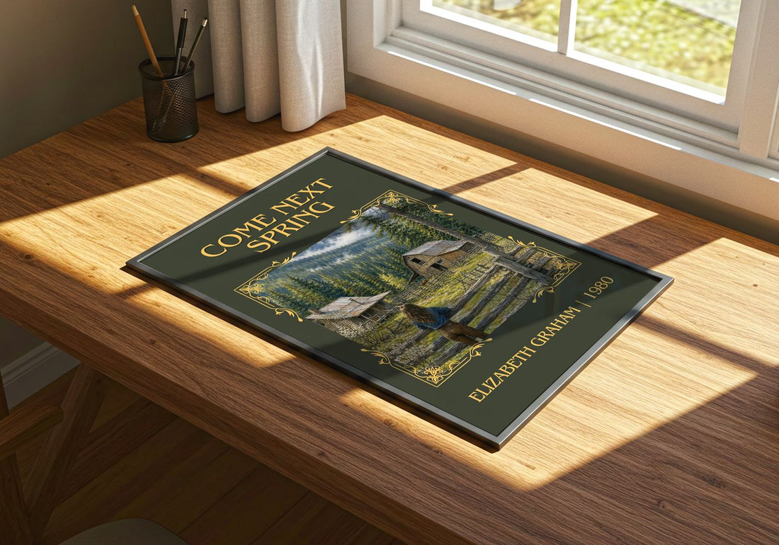 Come Next Spring Classic Book Art Print by Elizabeth Graham – print on a sunlit desk