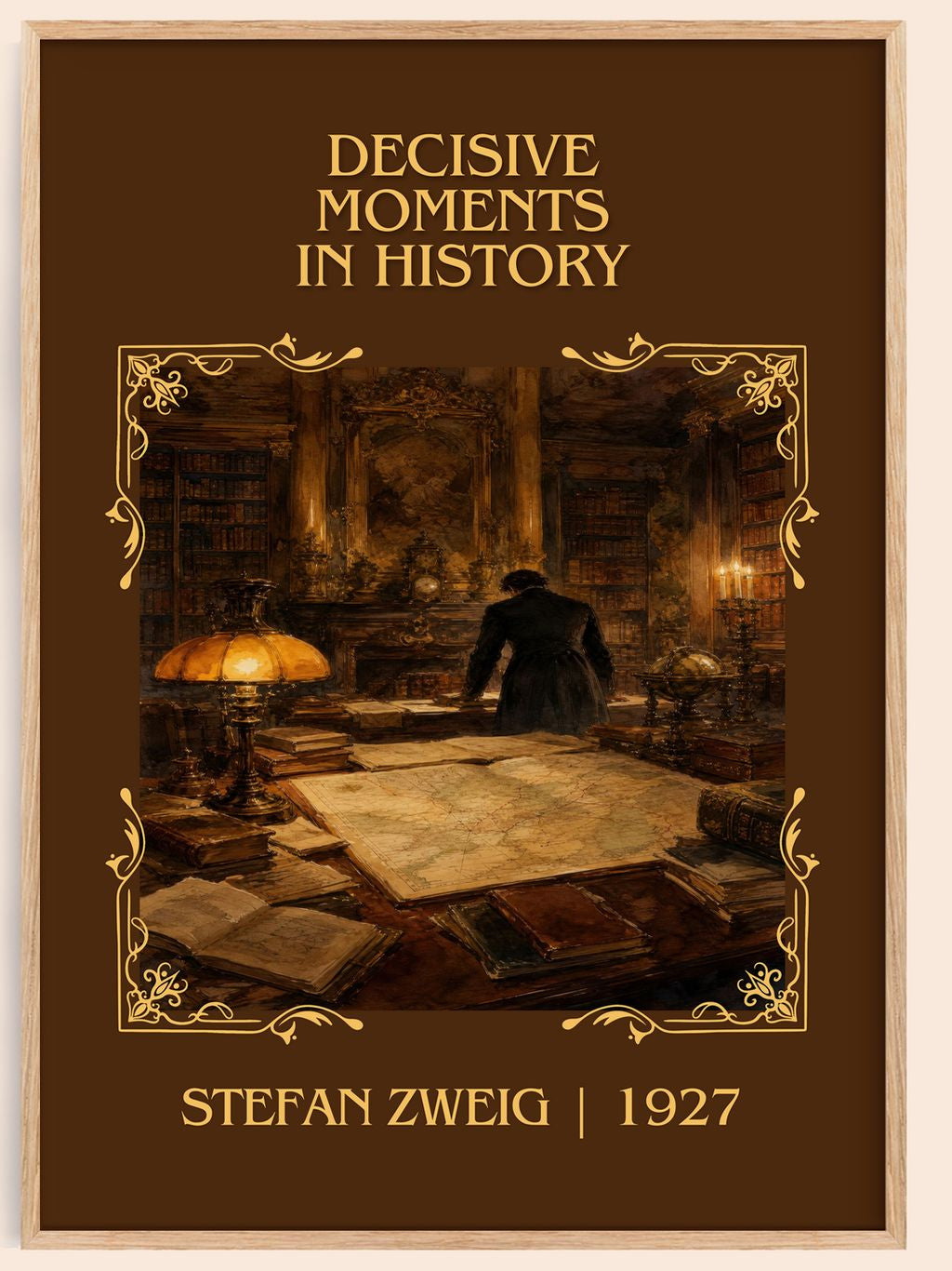 Decisive moments in history Classic Book Art Print by Stefan Zweig – book poster