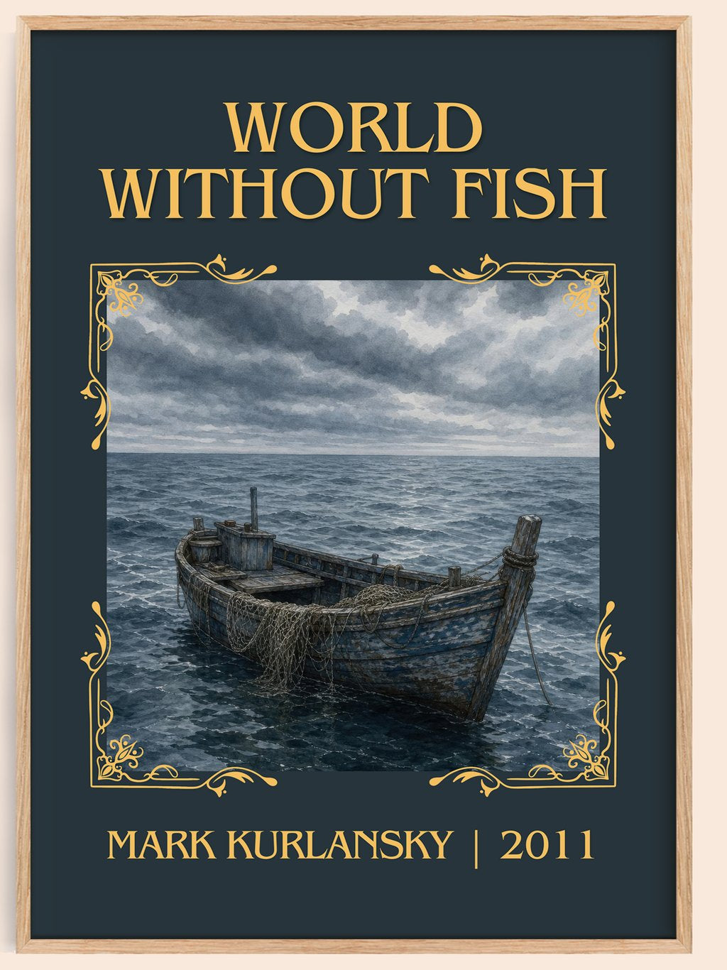 World Without Fish Classic Book Art Print by Mark Kurlansky – book poster