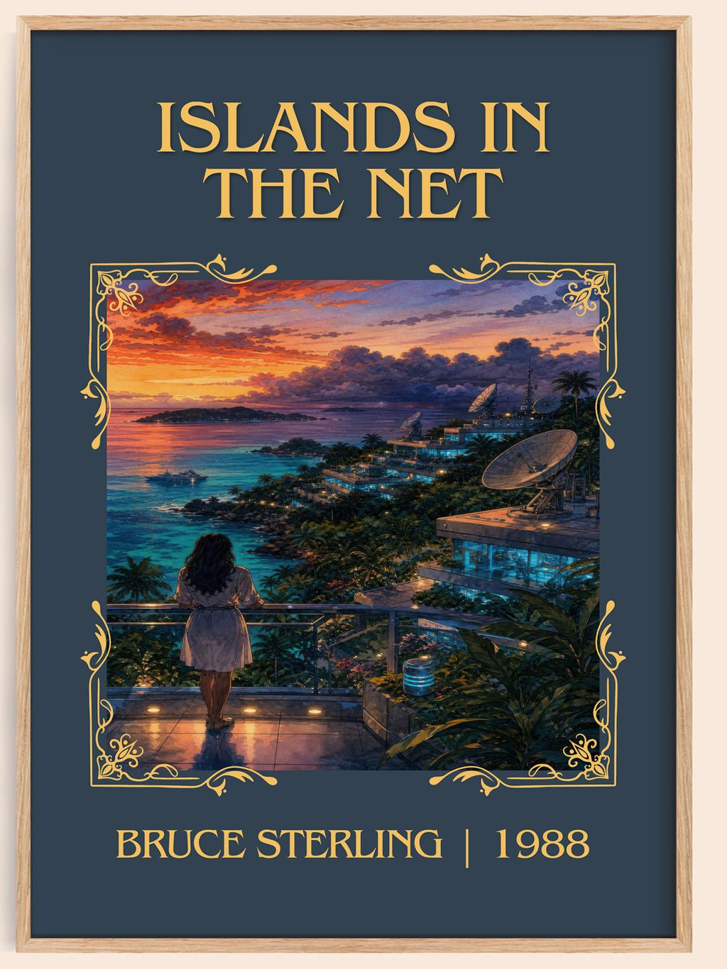 Islands in the Net Classic Book Art Print by Bruce Sterling – book poster
